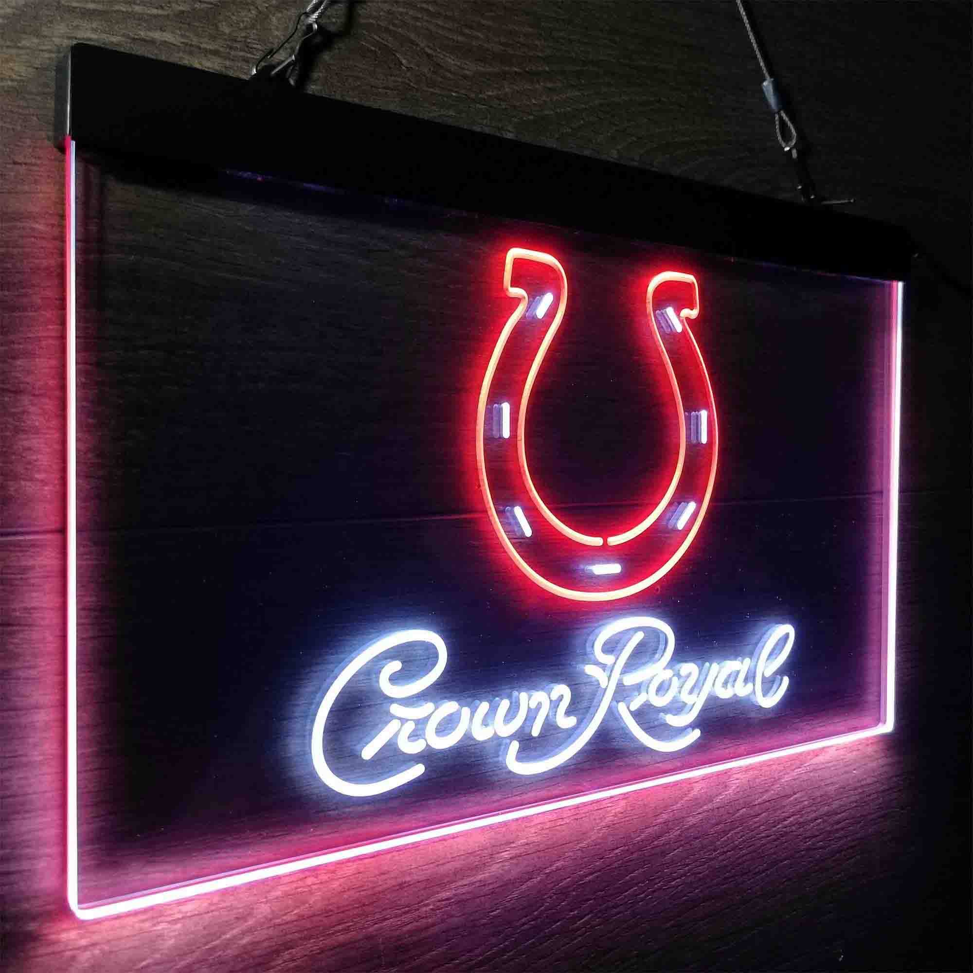 Indianapolis Colts Crown Royal Bar Neon-Like LED Sign - ProLedSign