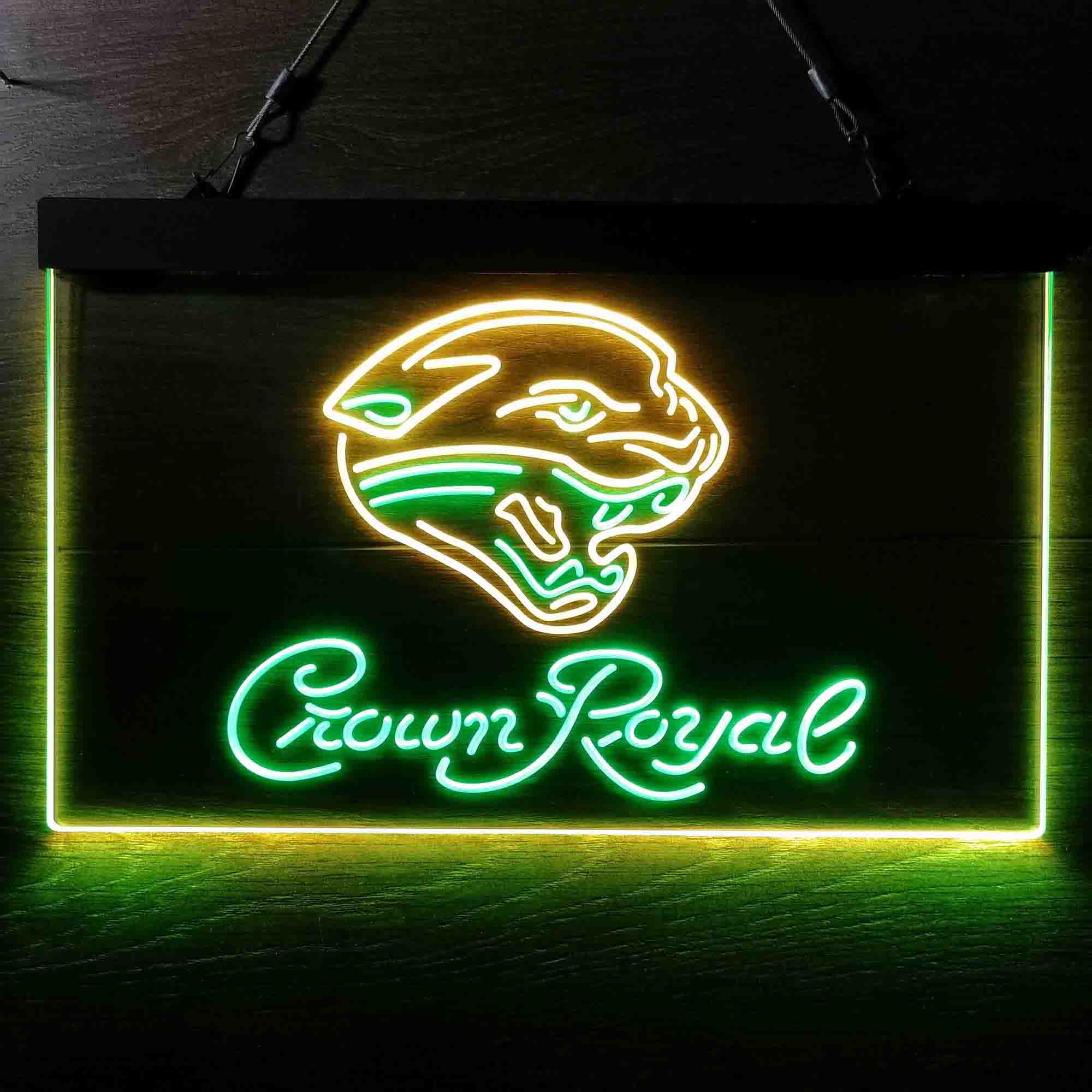 Crown Royal Bar Jacksonville Jaguars Est. 1995 Neon-Like LED Sign