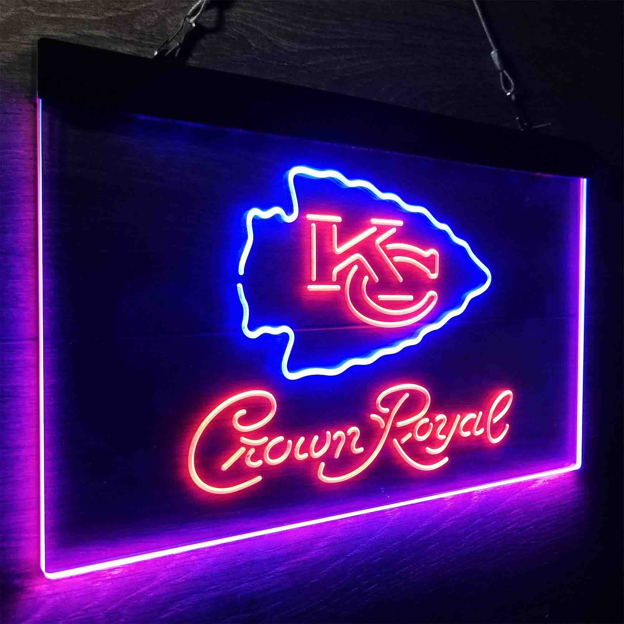 Kansas City Chiefs Crown Royal Neon-Like LED Sign - ProLedSign