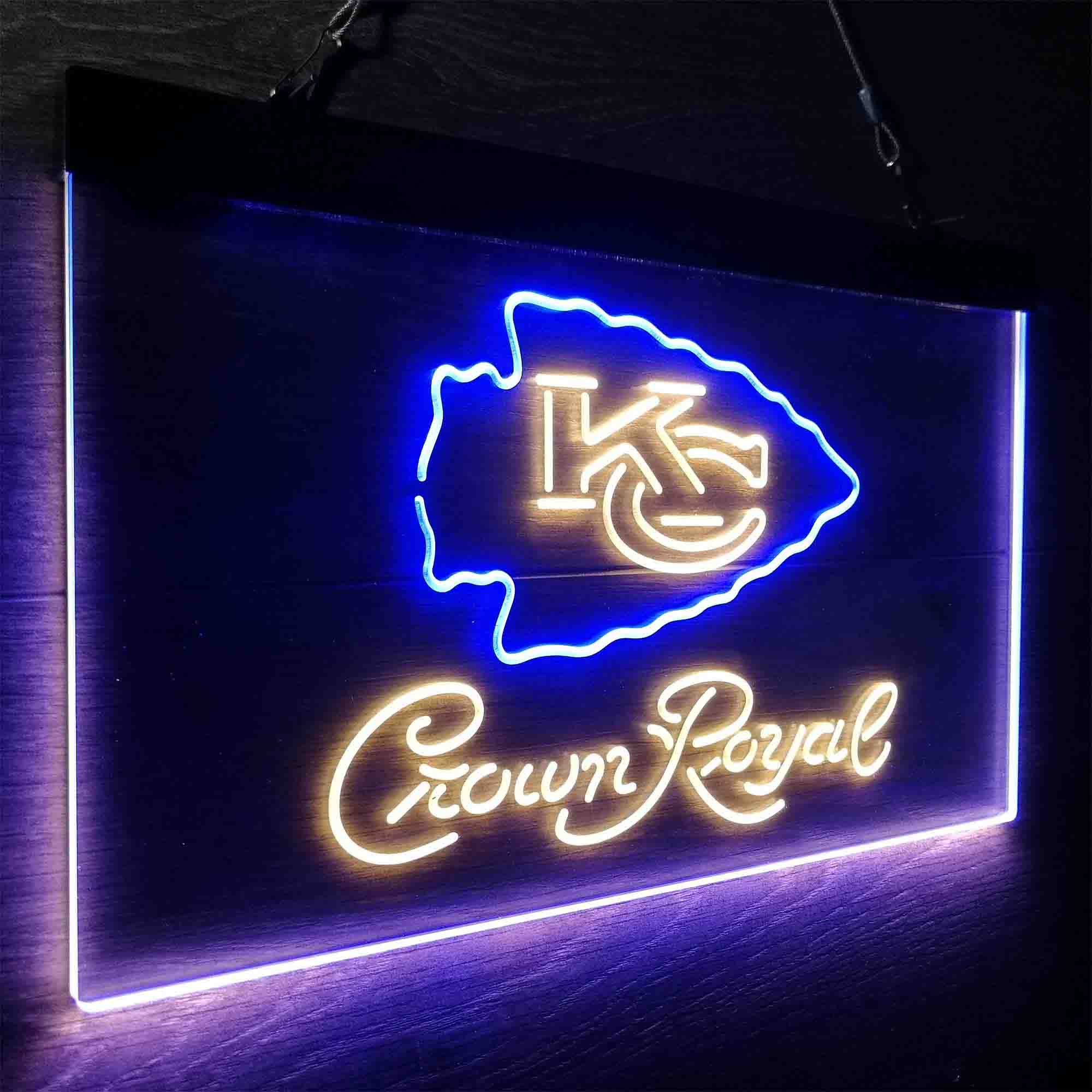 Kansas City Chiefs Crown Royal Neon-Like LED Sign - ProLedSign