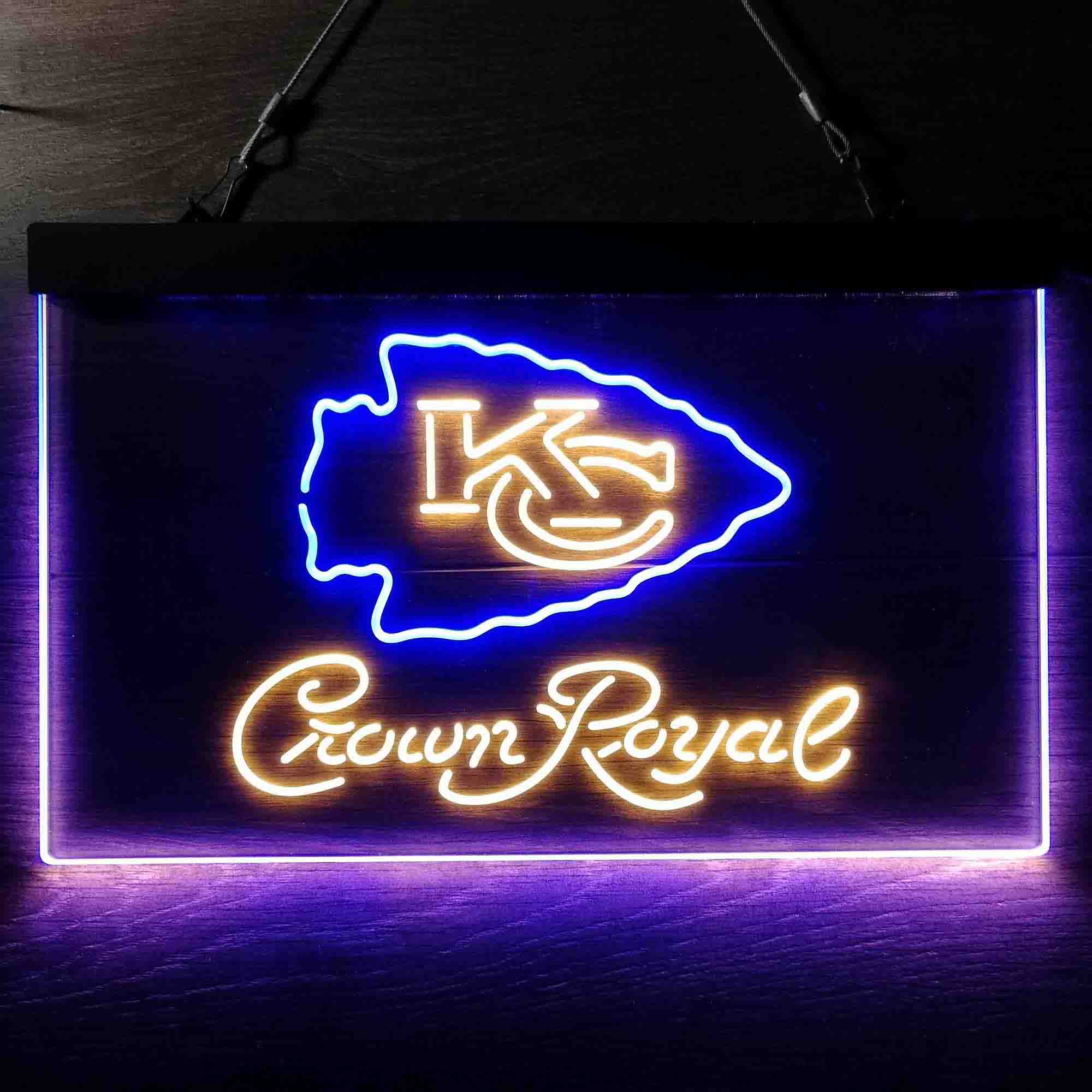 Kansas City Chiefs Crown Royal Neon-Like LED Sign - ProLedSign