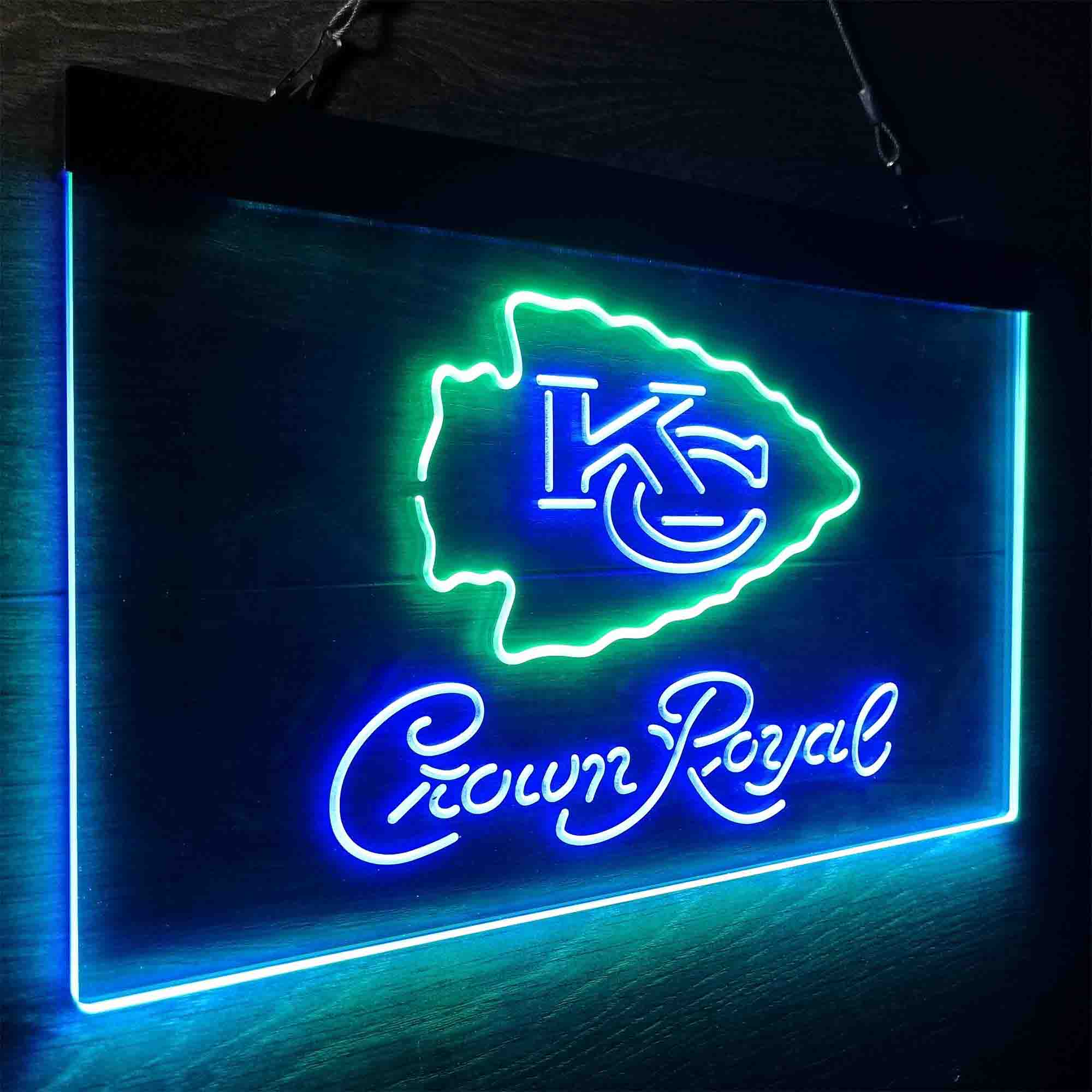 Kansas City Chiefs Crown Royal Neon-Like LED Sign - ProLedSign