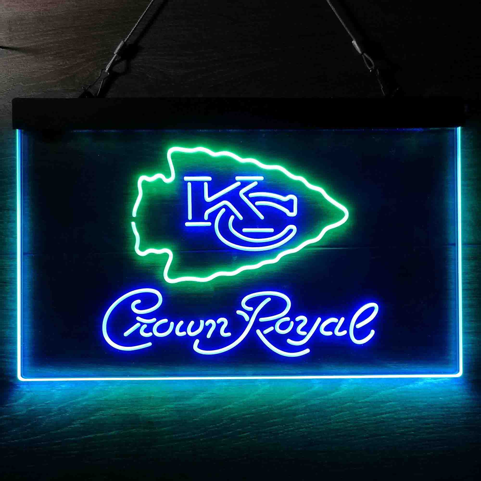 Kansas City Chiefs Crown Royal Neon-Like LED Sign - ProLedSign