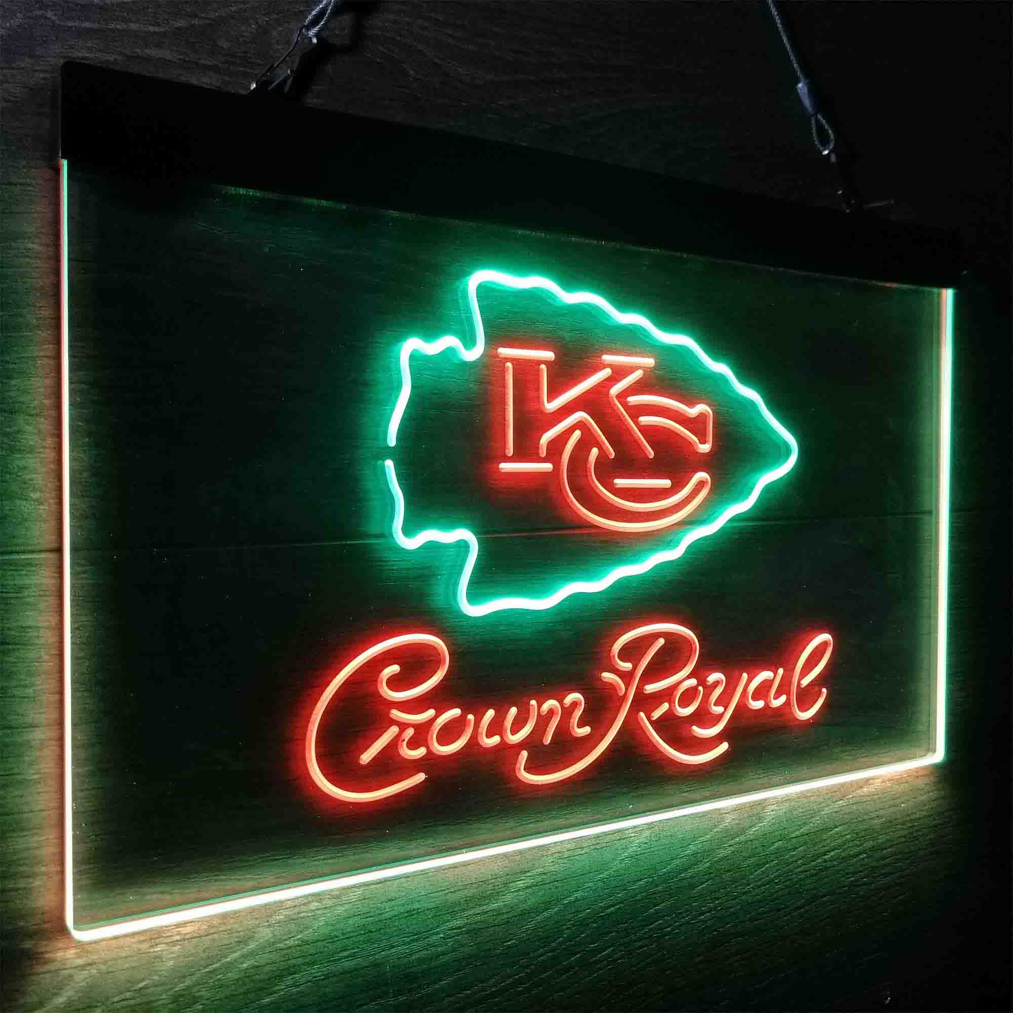 Kansas City Chiefs Crown Royal Neon-Like LED Sign - ProLedSign