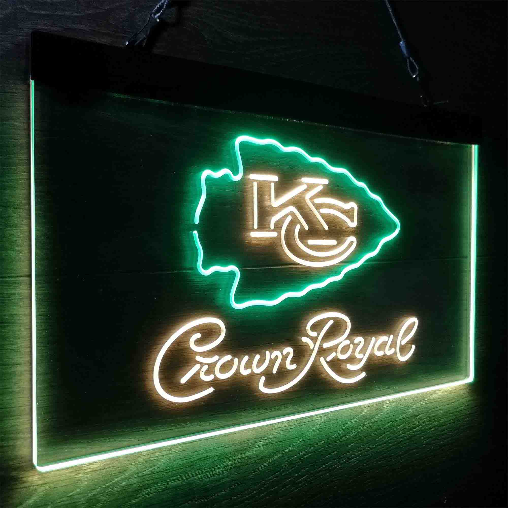 Kansas City Chiefs Crown Royal Neon-Like LED Sign - ProLedSign