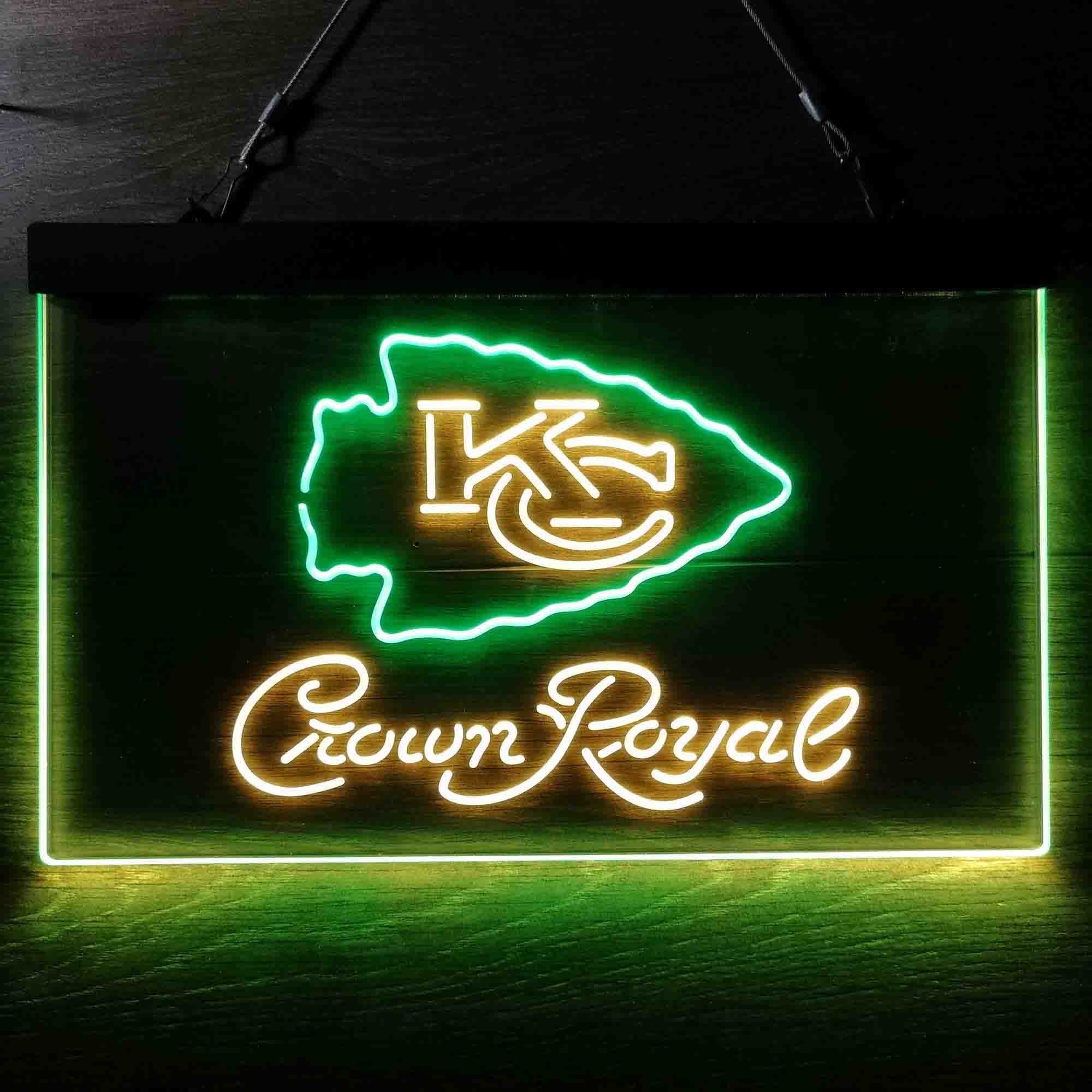 Kansas City Chiefs Crown Royal Neon-Like LED Sign - ProLedSign