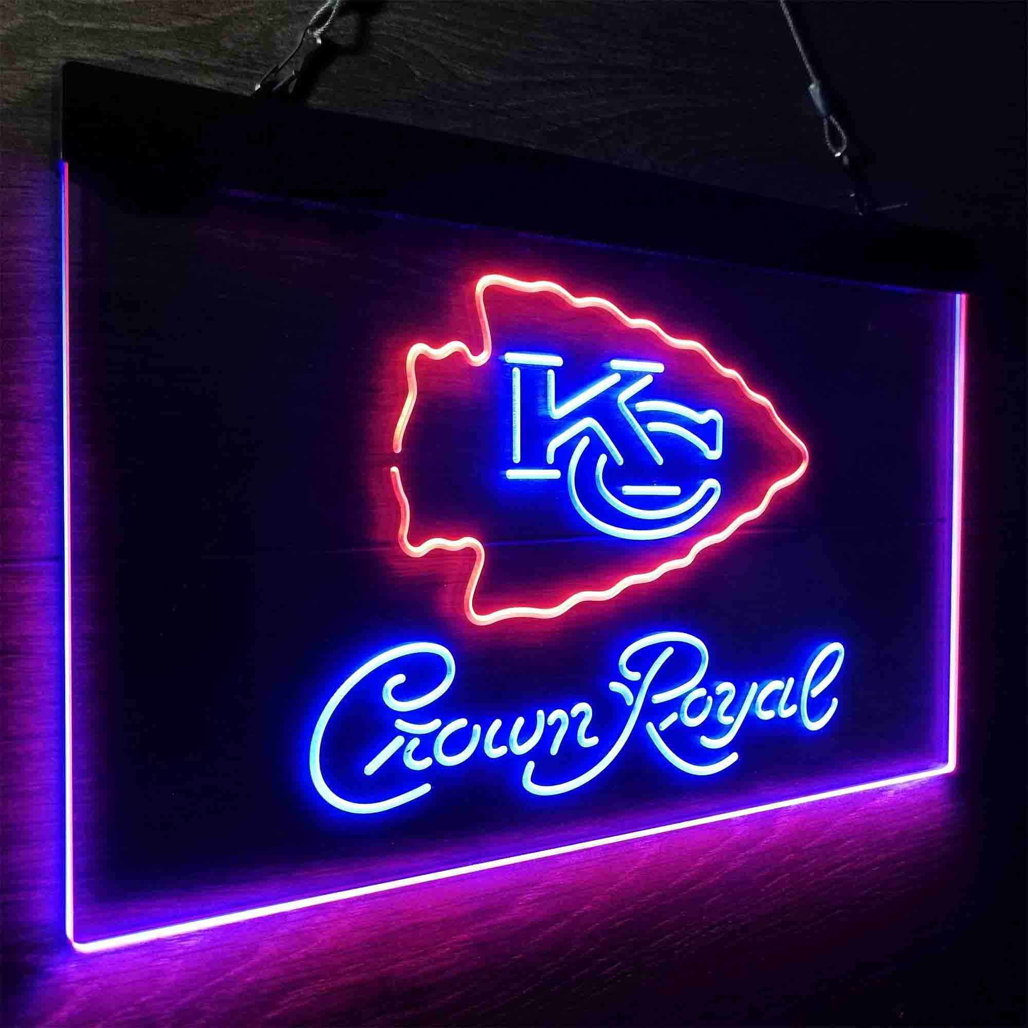 Kansas City Chiefs Crown Royal Neon-Like LED Sign - ProLedSign