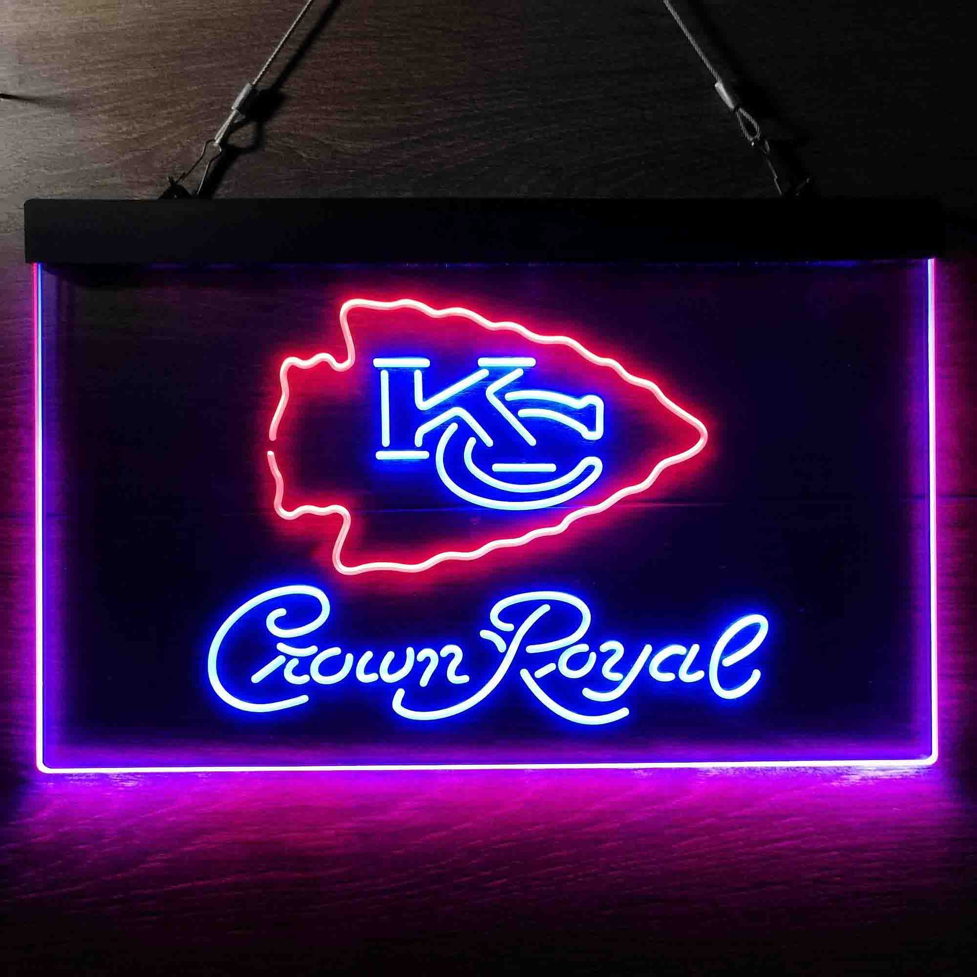 Kansas City Chiefs Crown Royal Neon-Like LED Sign - ProLedSign