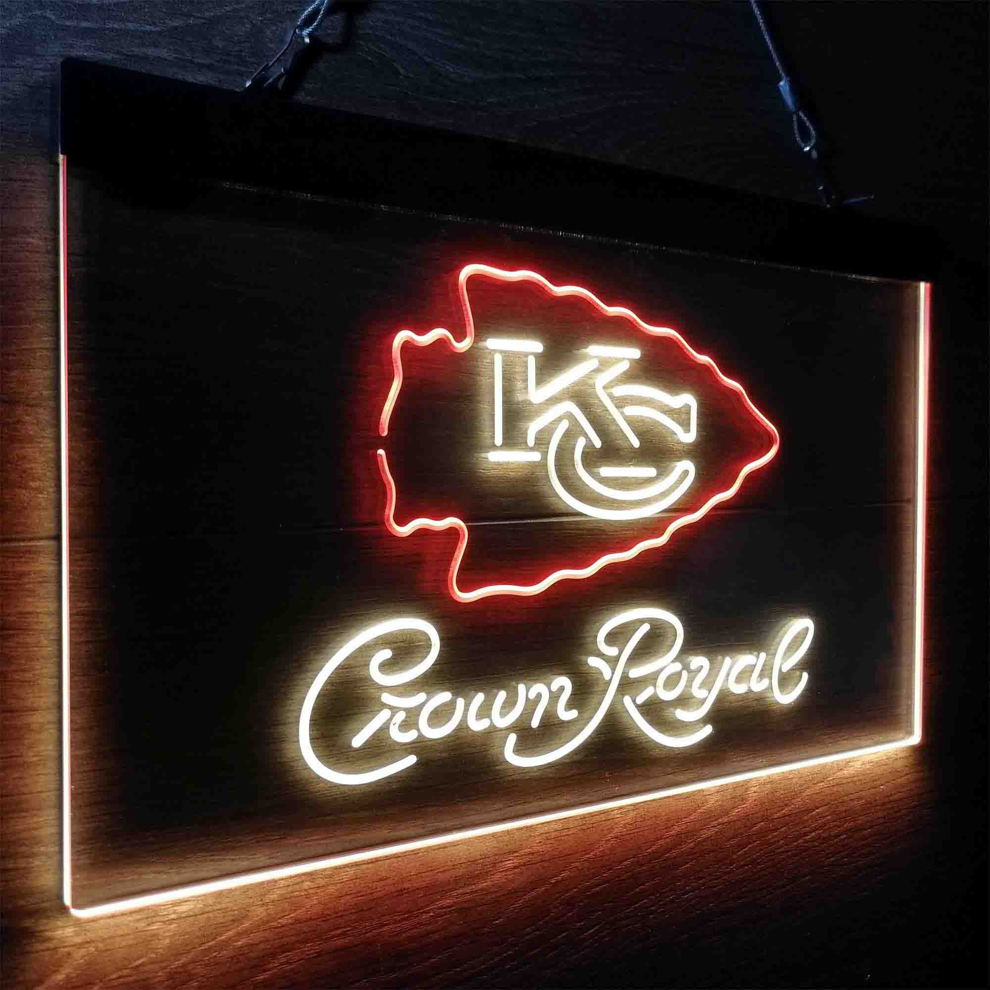 Kansas City Chiefs Crown Royal Neon-Like LED Sign - ProLedSign