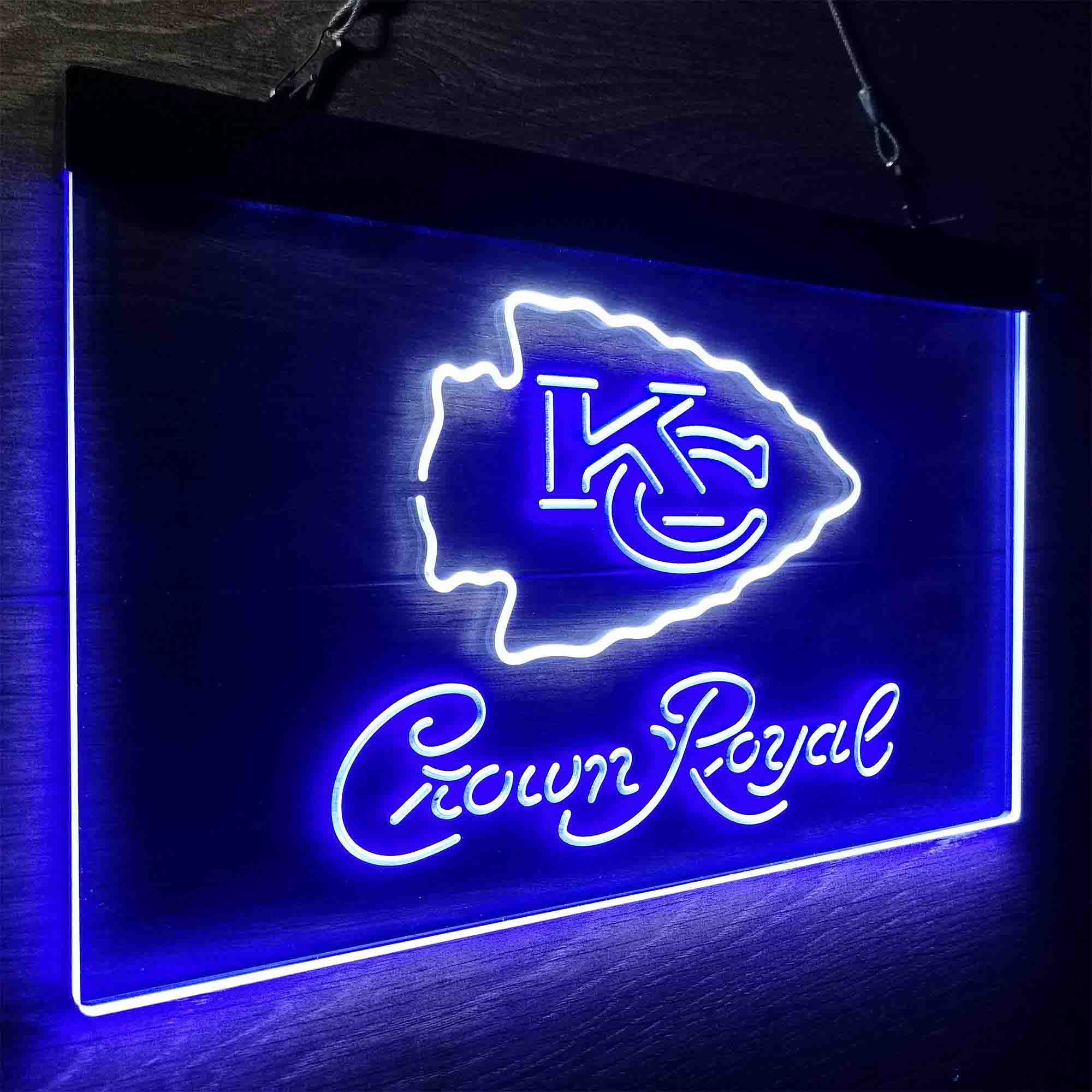 Kansas City Chiefs Crown Royal Neon-Like LED Sign - ProLedSign