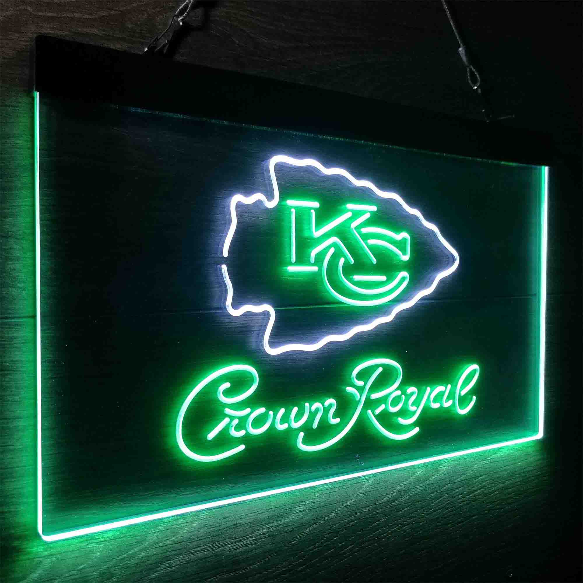 Kansas City Chiefs Crown Royal Neon-Like LED Sign - ProLedSign