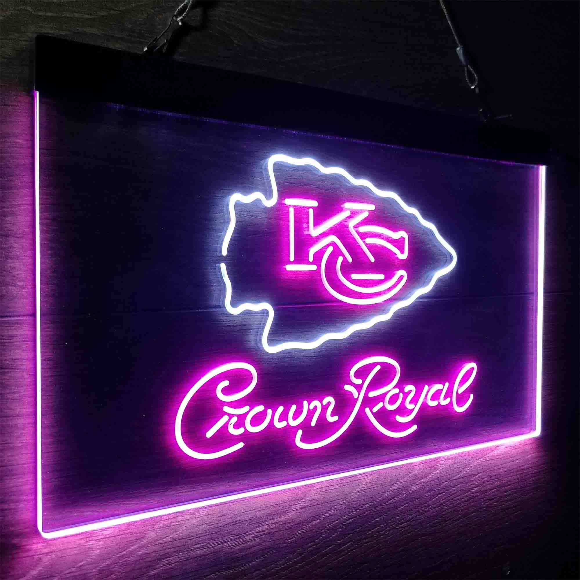 Kansas City Chiefs Crown Royal Neon-Like LED Sign - ProLedSign