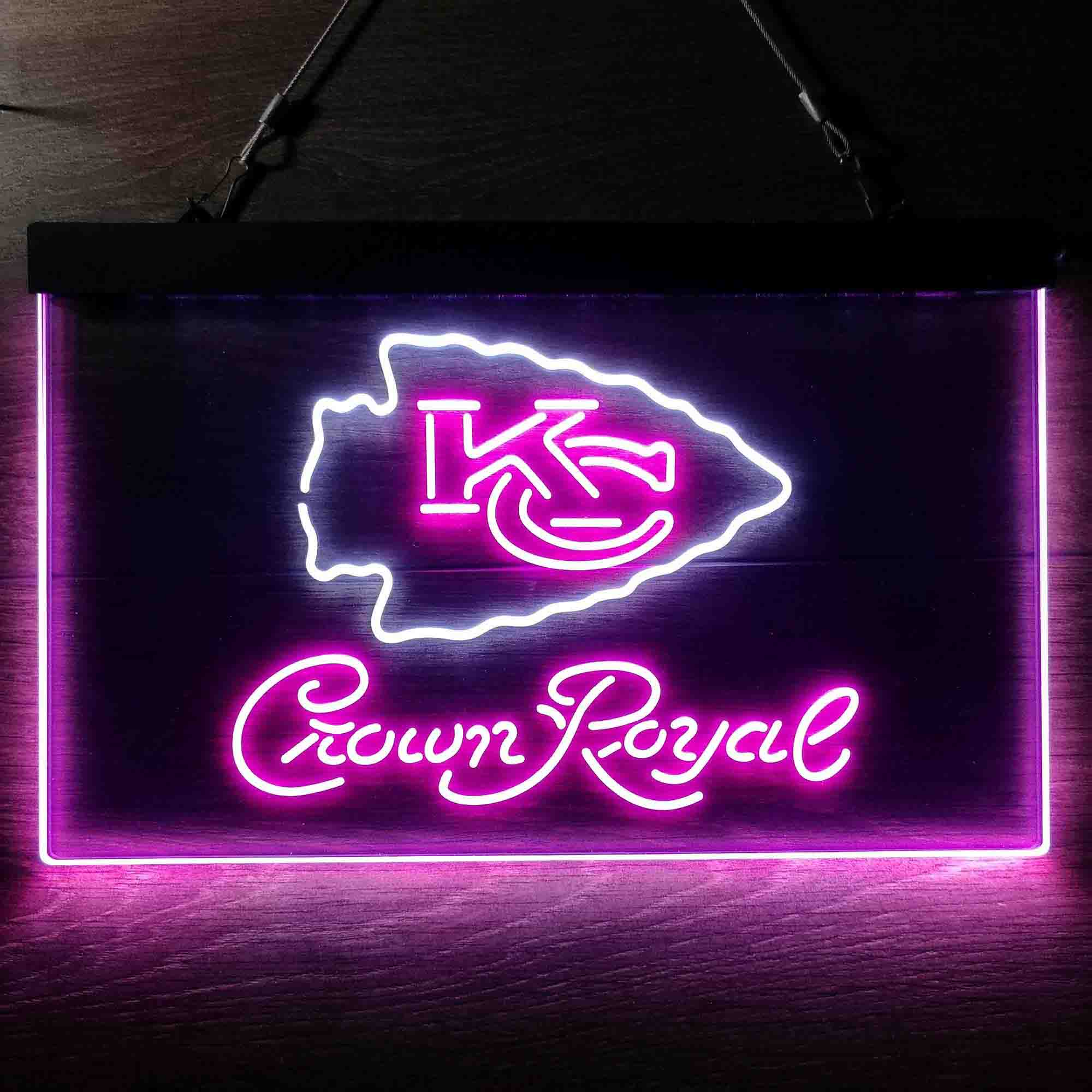 Kansas City Chiefs Crown Royal Neon-Like LED Sign - ProLedSign