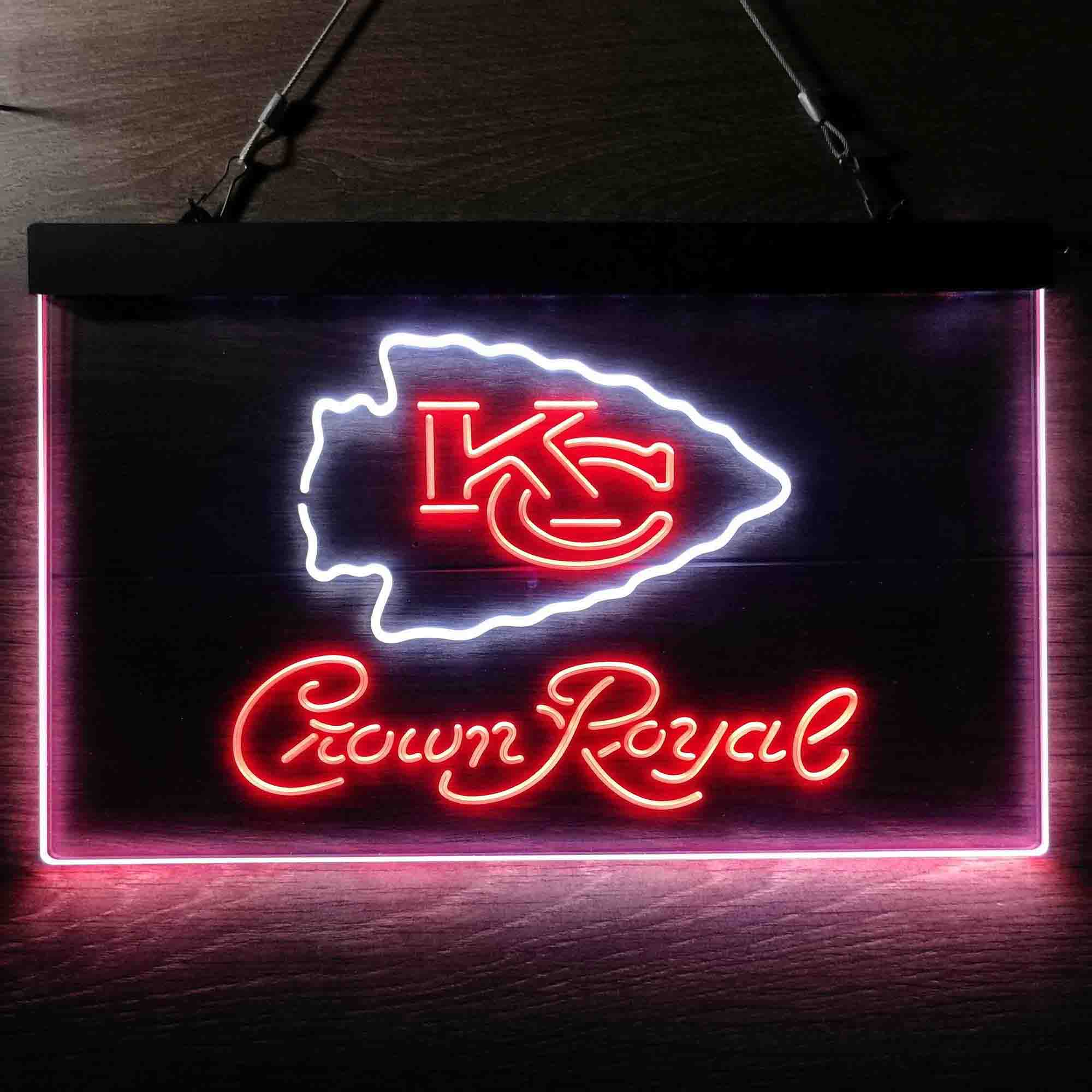 Kansas City Chiefs Crown Royal Neon-Like LED Sign - ProLedSign