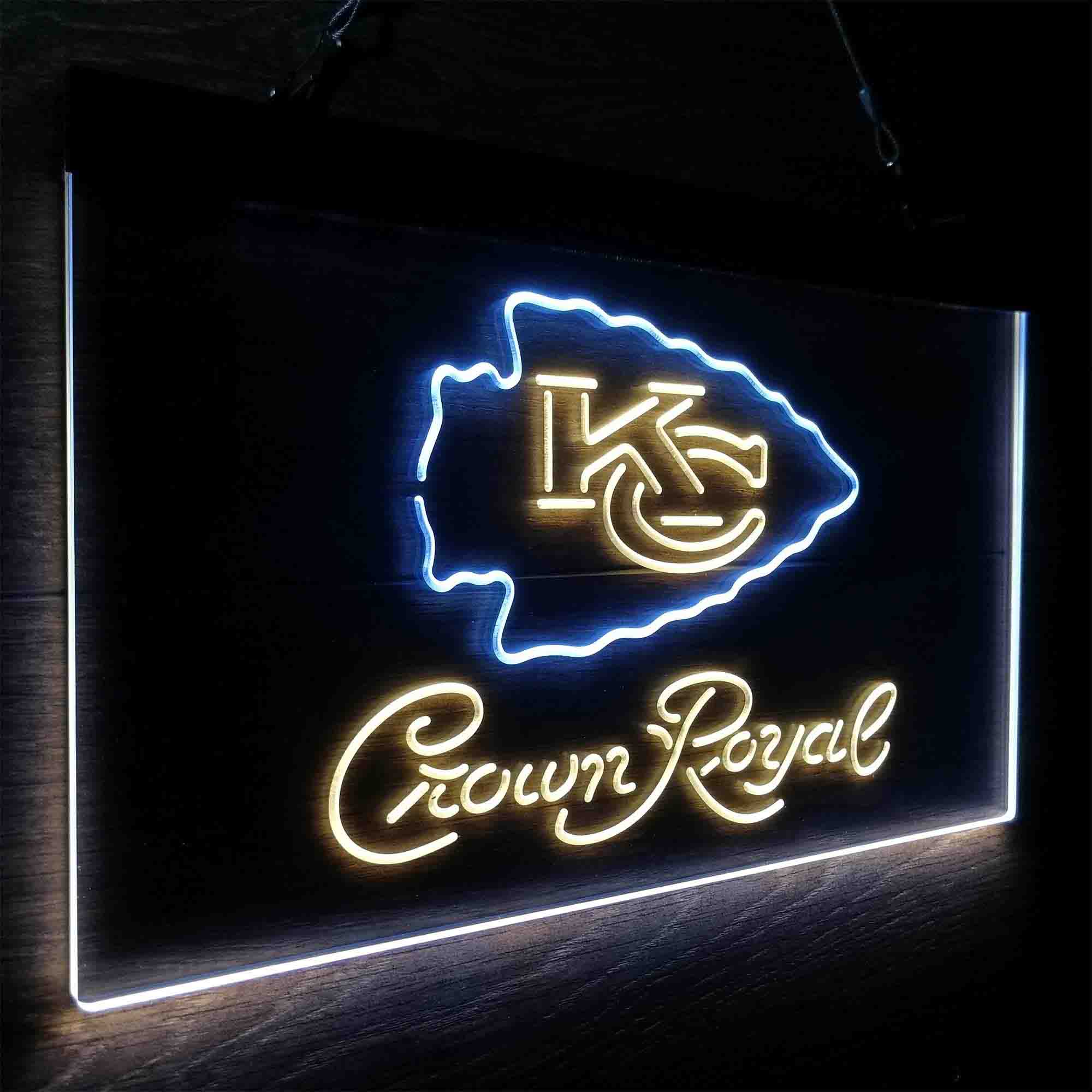 Kansas City Chiefs Crown Royal Neon-Like LED Sign - ProLedSign