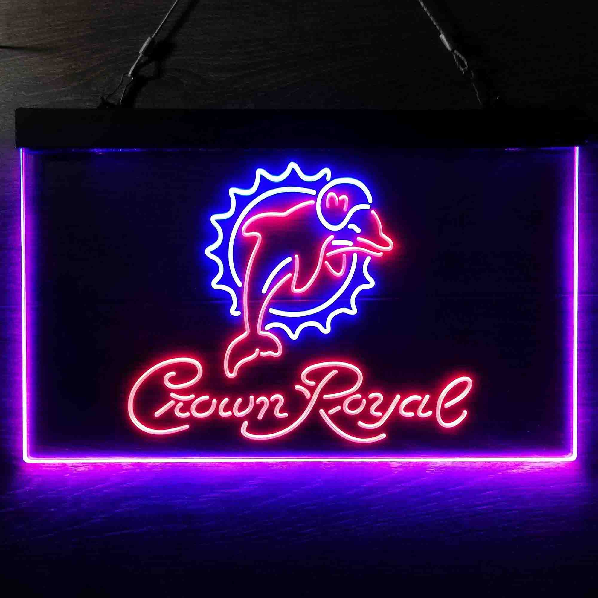 Miami Dolphins Crown Royal Neon-Like LED Sign - ProLedSign