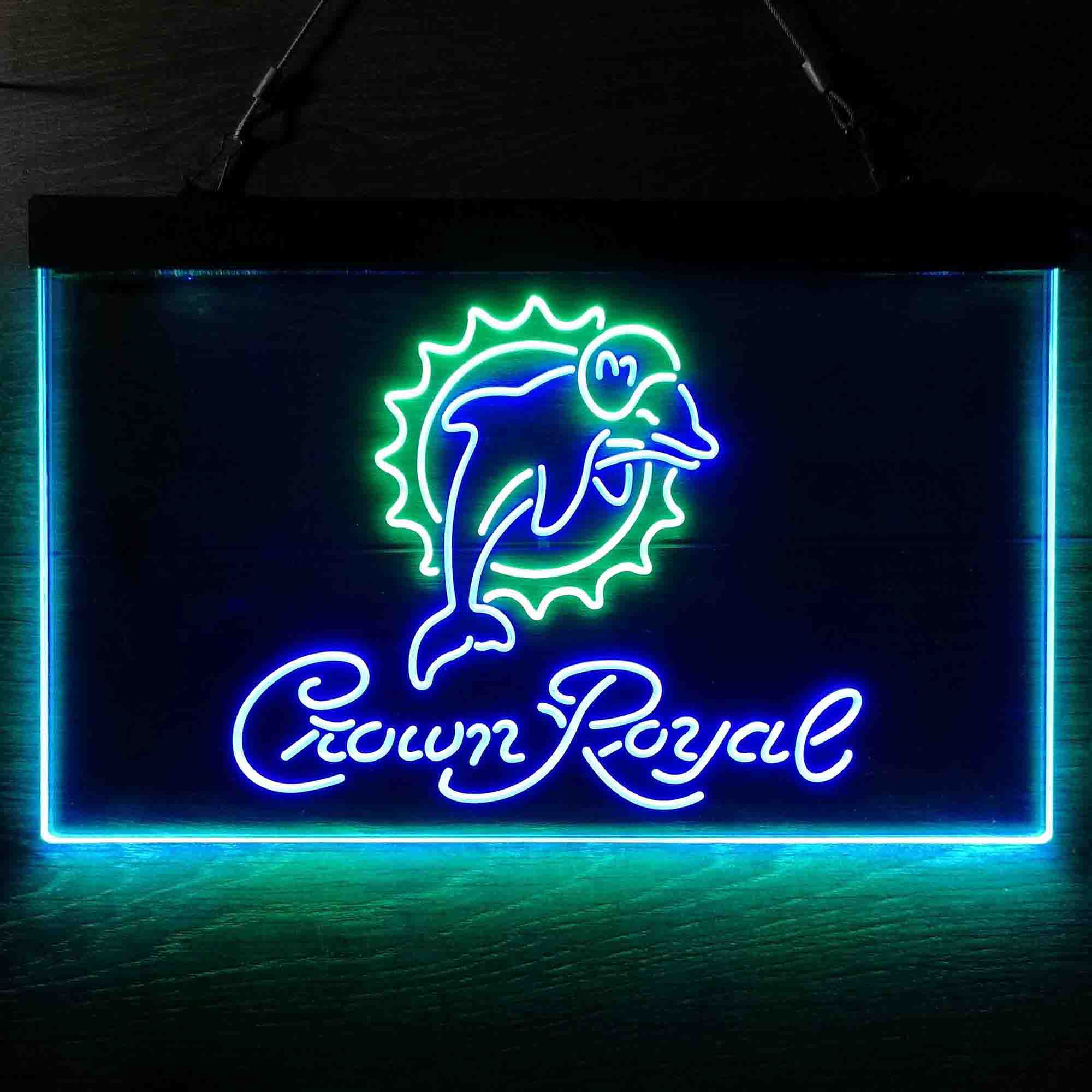 Miami Dolphins Crown Royal Neon-Like LED Sign - ProLedSign