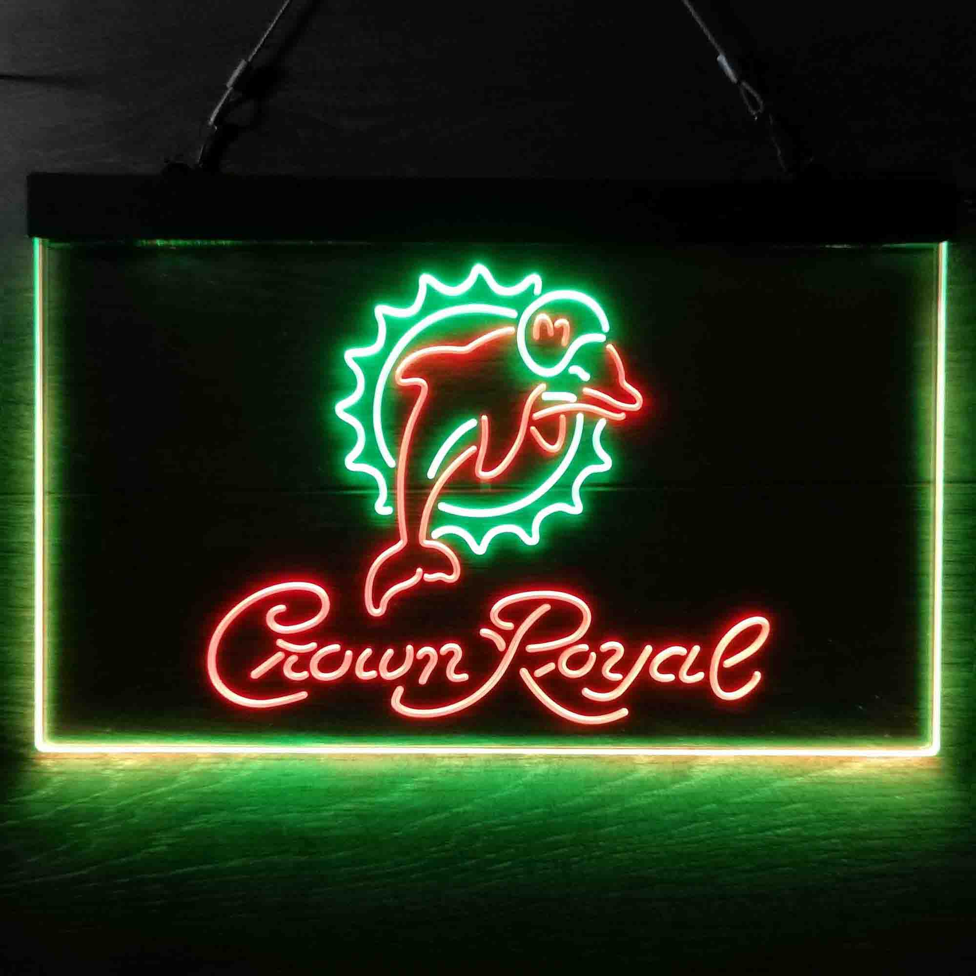 Miami Dolphins Crown Royal Neon-Like LED Sign - ProLedSign