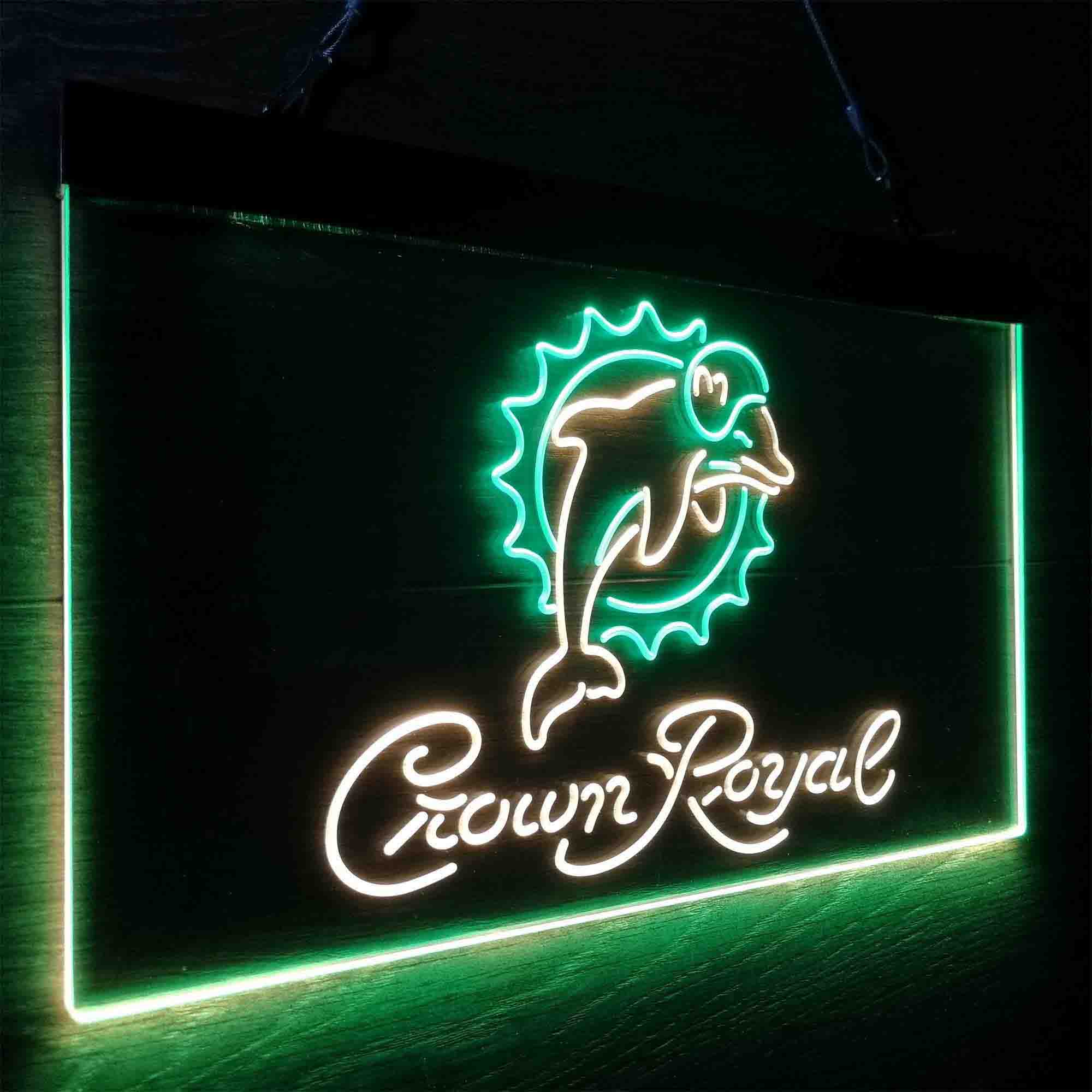 Miami Dolphins Crown Royal Neon-Like LED Sign - ProLedSign