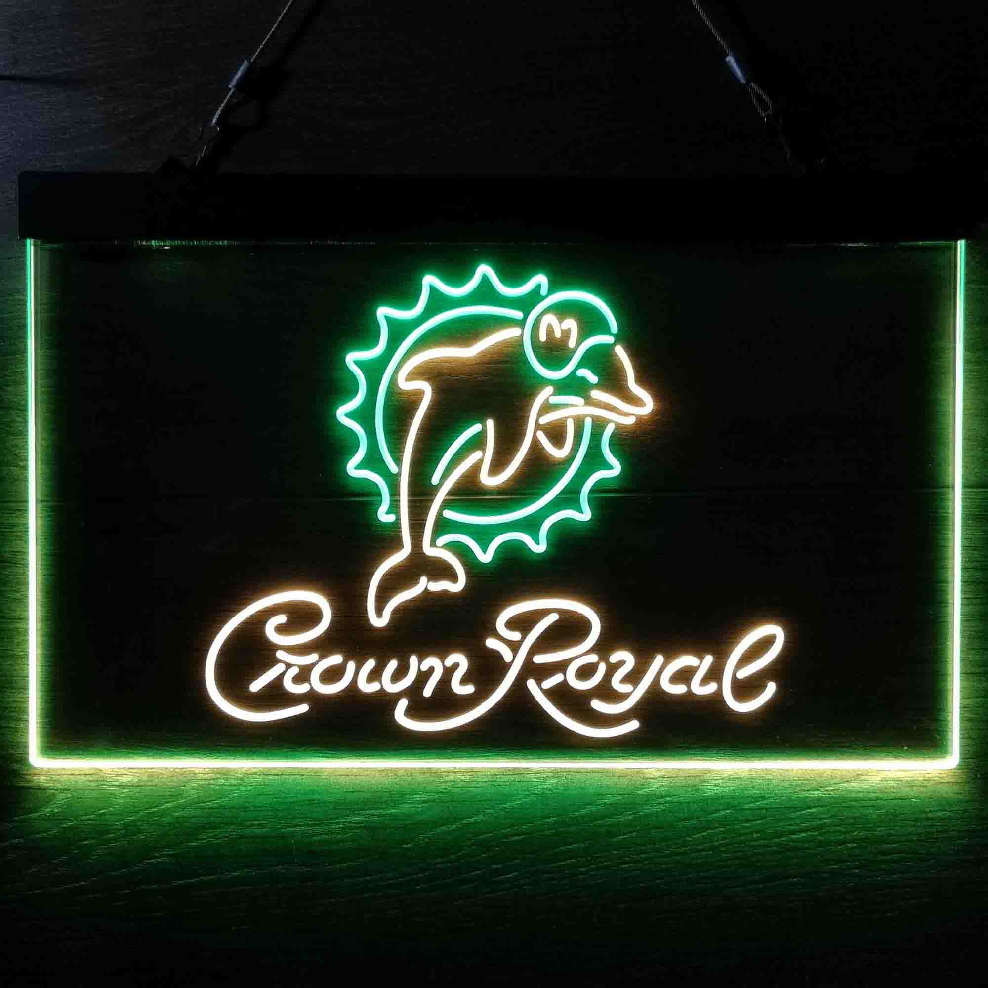 Miami Dolphins Crown Royal Neon-Like LED Sign - ProLedSign