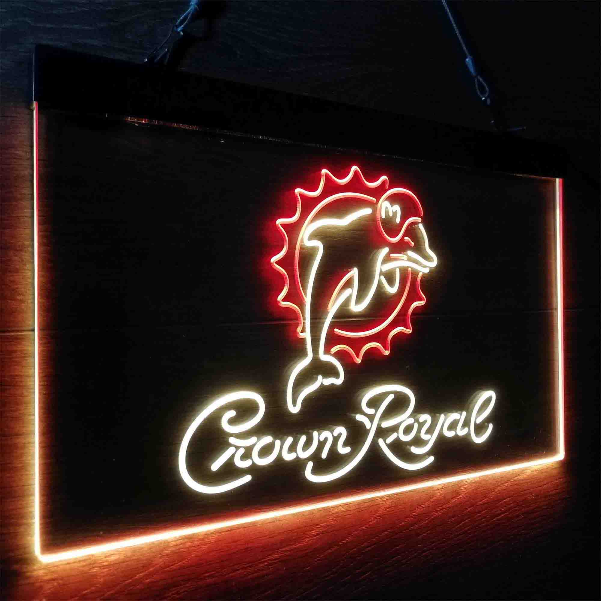 Miami Dolphins Crown Royal Neon-Like LED Sign - ProLedSign