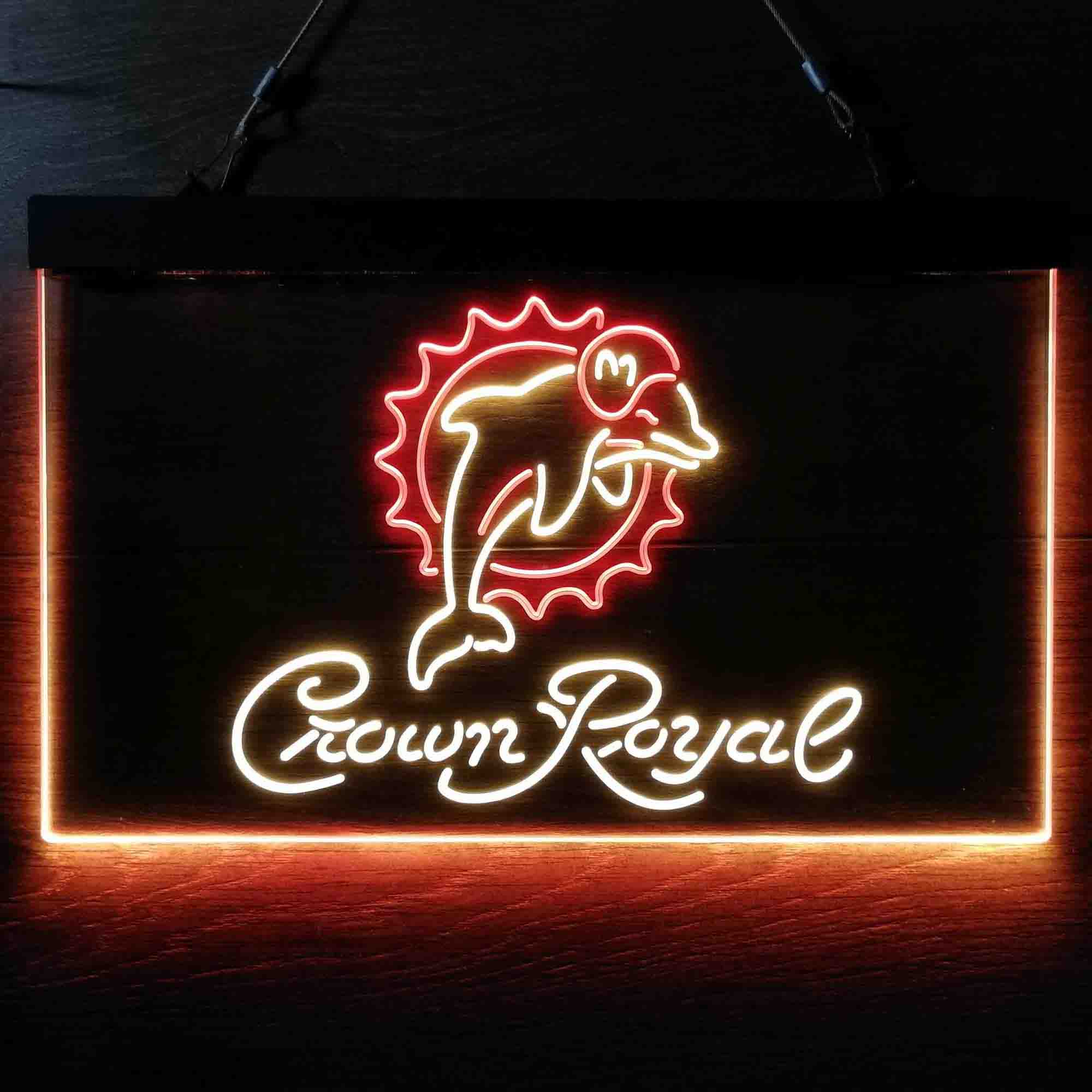 Miami Dolphins Crown Royal Neon-Like LED Sign - ProLedSign