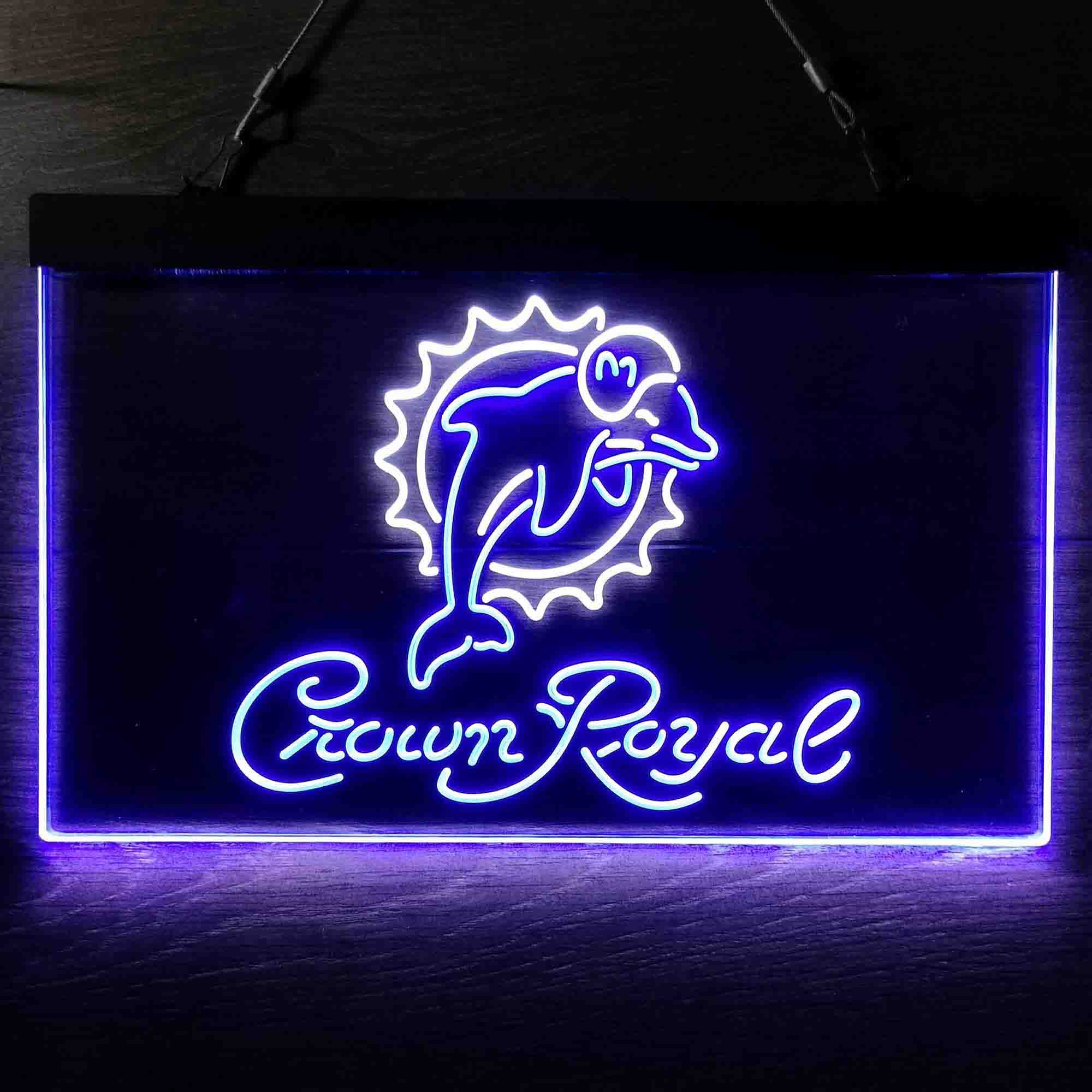 Miami Dolphins Crown Royal Neon-Like LED Sign - ProLedSign