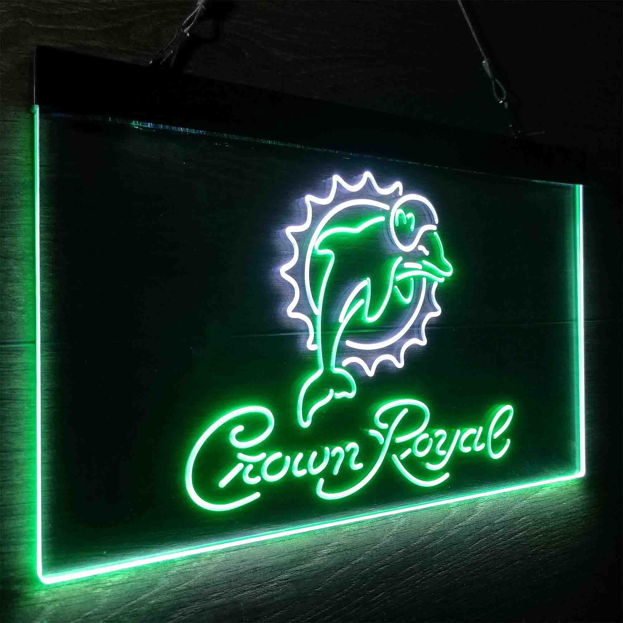 Miami Dolphins Crown Royal Neon-Like LED Sign - ProLedSign