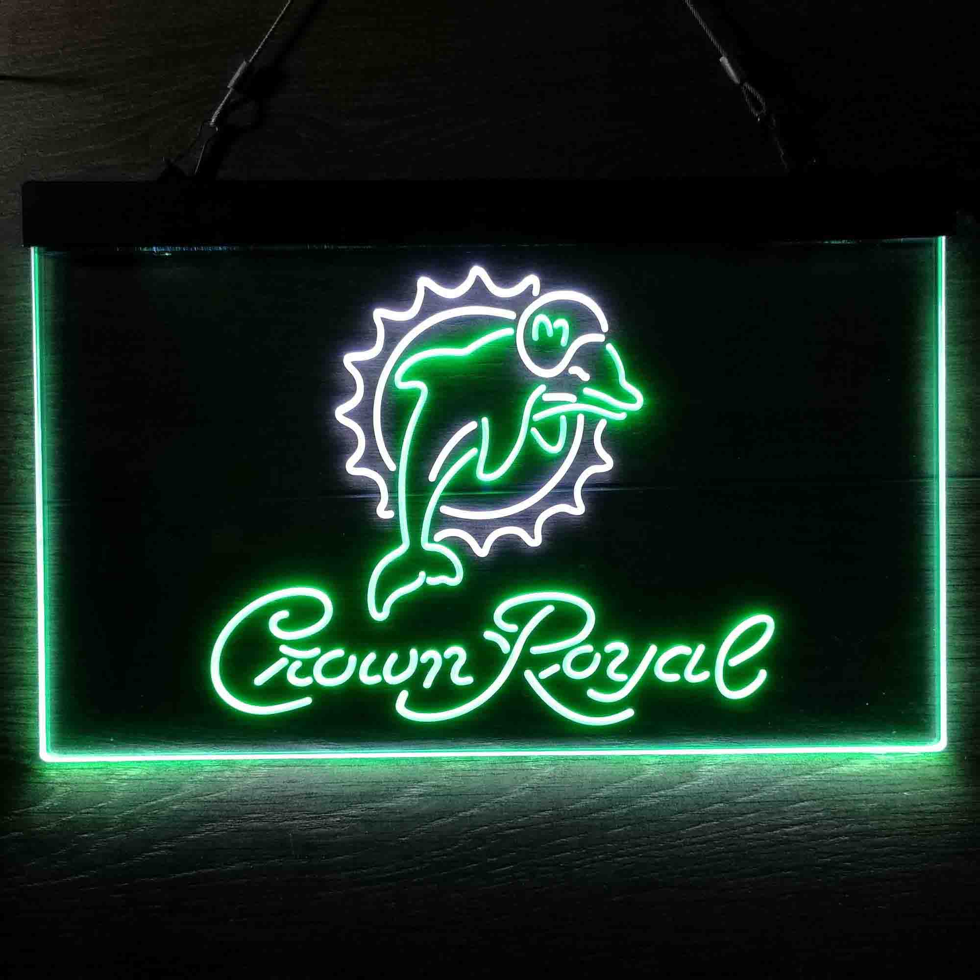 Miami Dolphins Crown Royal Neon-Like LED Sign - ProLedSign