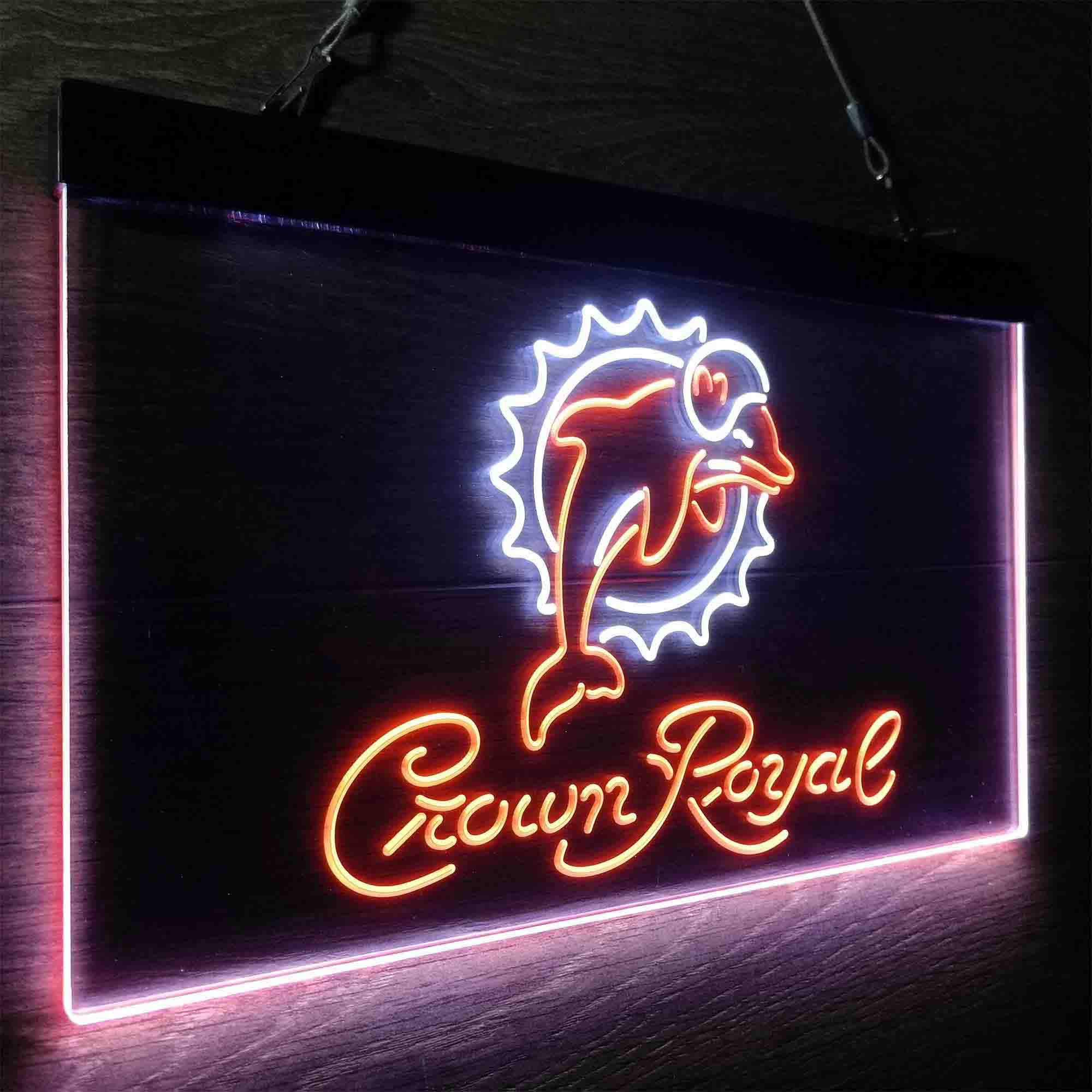 Miami Dolphins Crown Royal Neon-Like LED Sign - ProLedSign