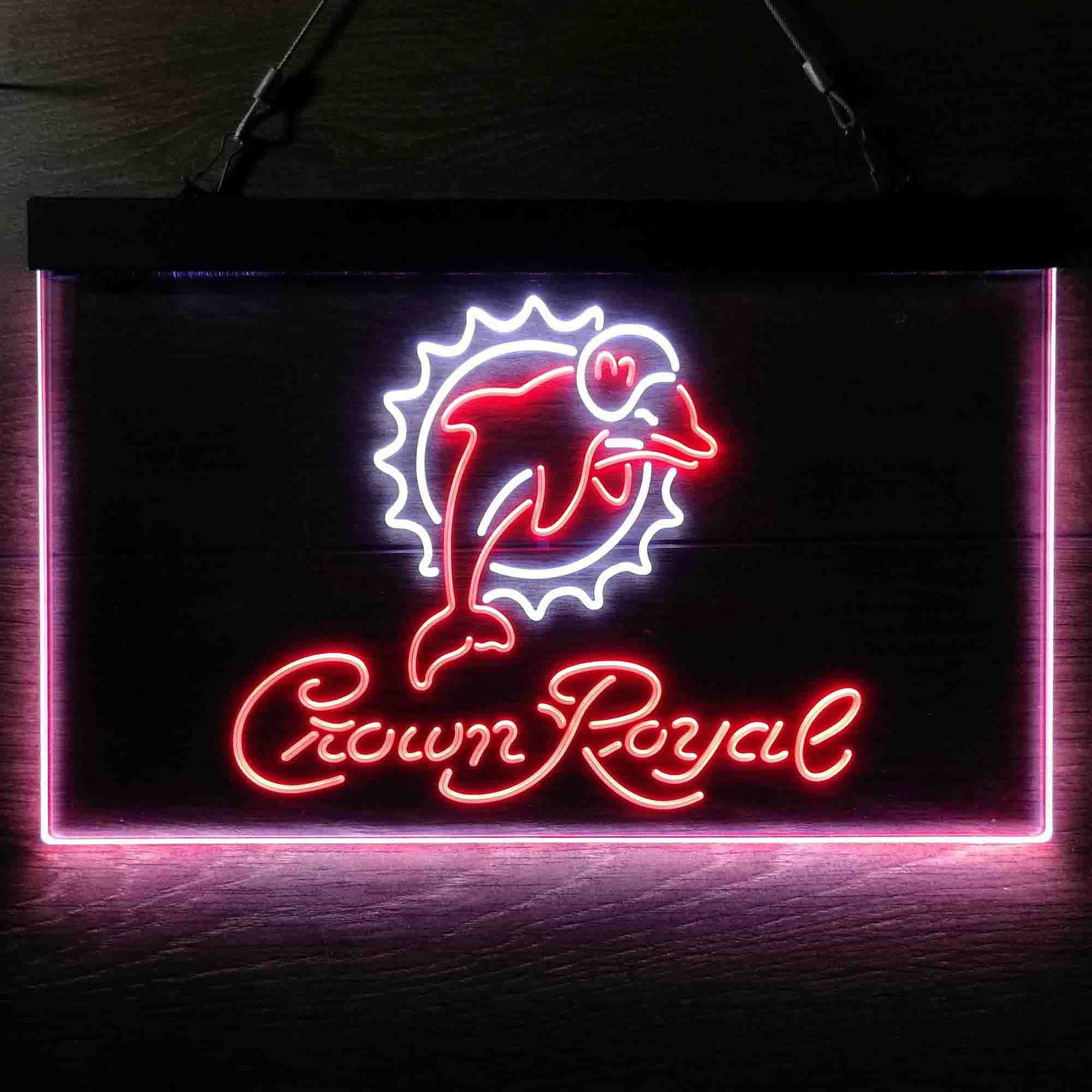 Miami Dolphins Crown Royal Neon-Like LED Sign - ProLedSign