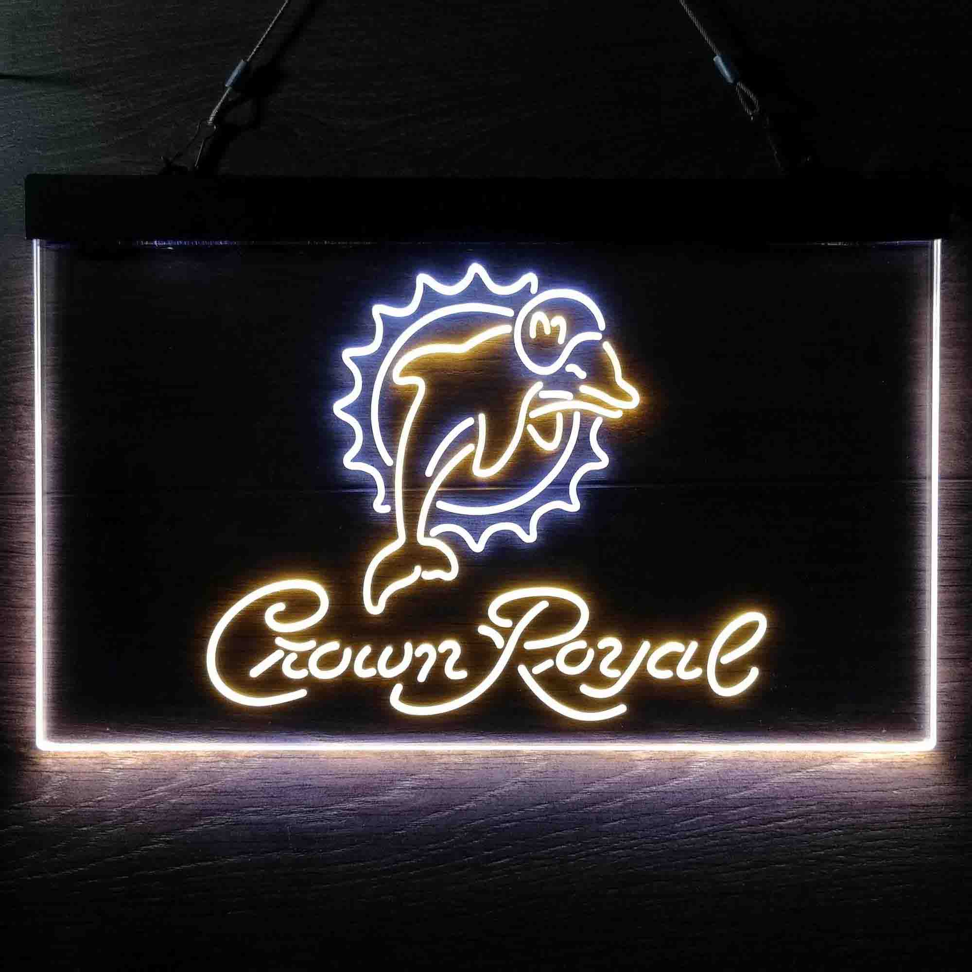 Miami Dolphins Crown Royal Neon-Like LED Sign - ProLedSign