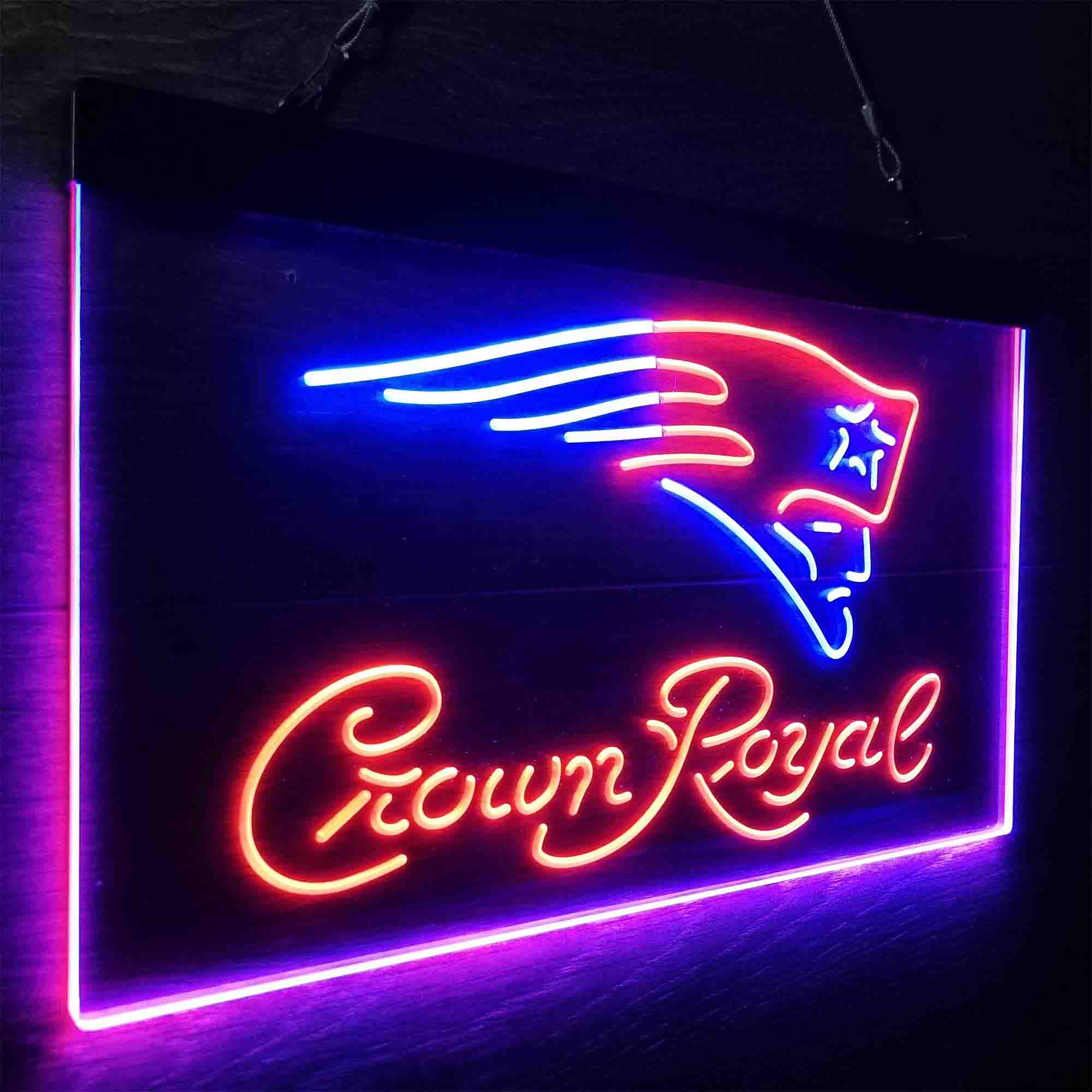 New England Patriots Crown Royal Neon-Like LED Sign - ProLedSign