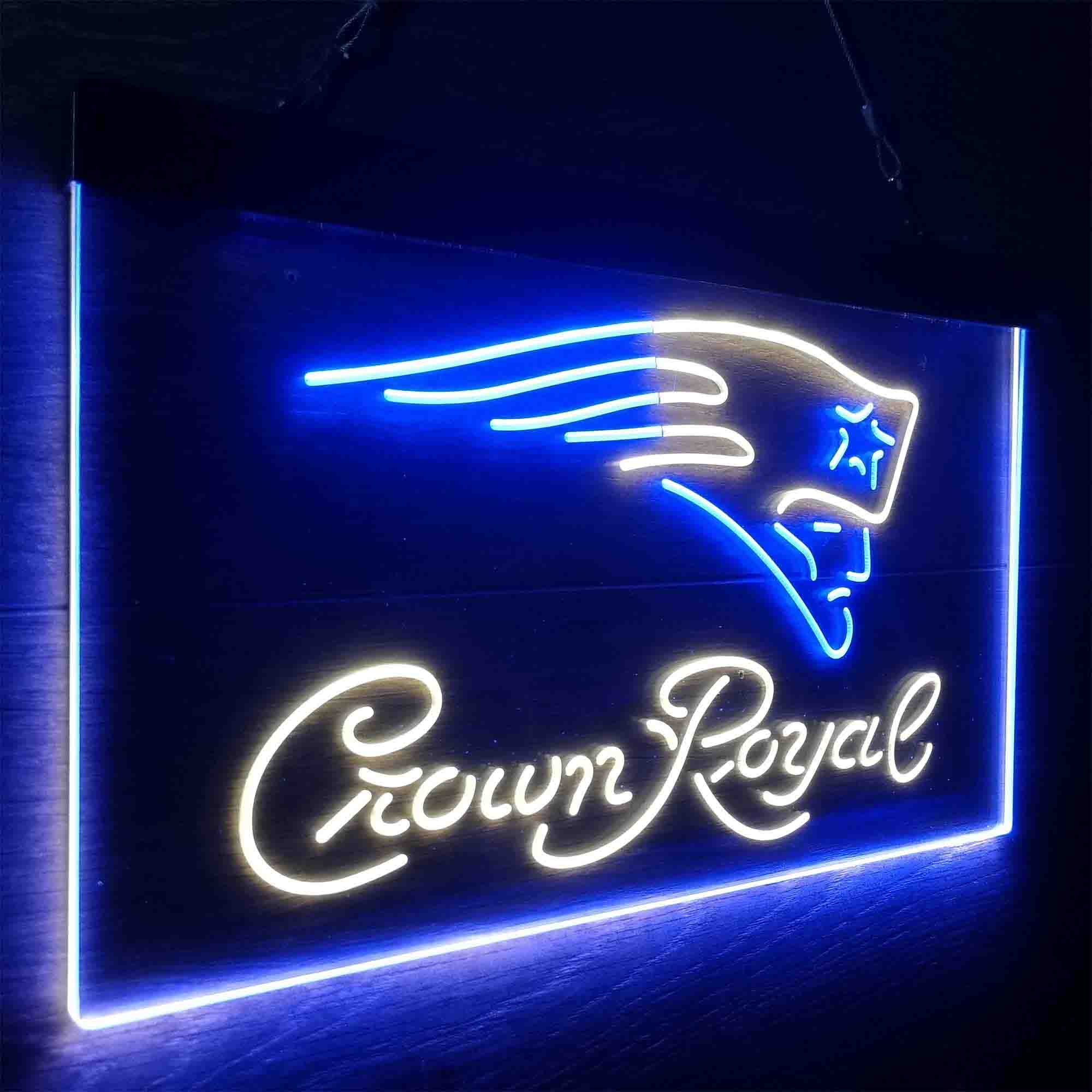 New England Patriots Crown Royal Neon-Like LED Sign - ProLedSign