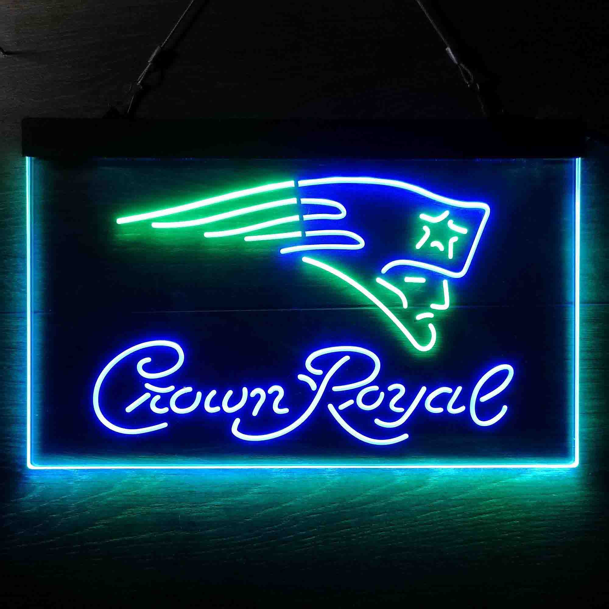 New England Patriots Crown Royal Neon-Like LED Sign - ProLedSign