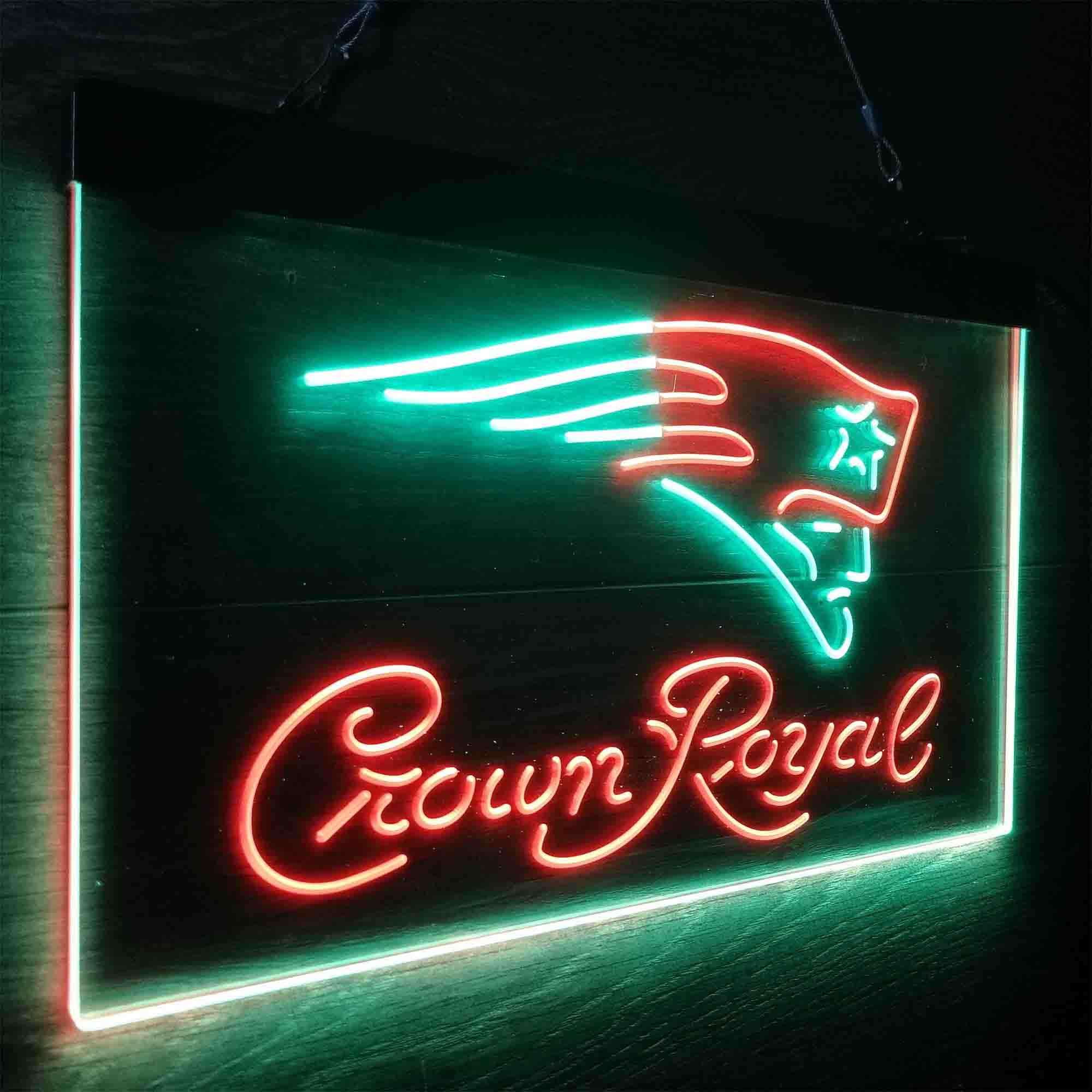 New England Patriots Crown Royal Neon-Like LED Sign - ProLedSign