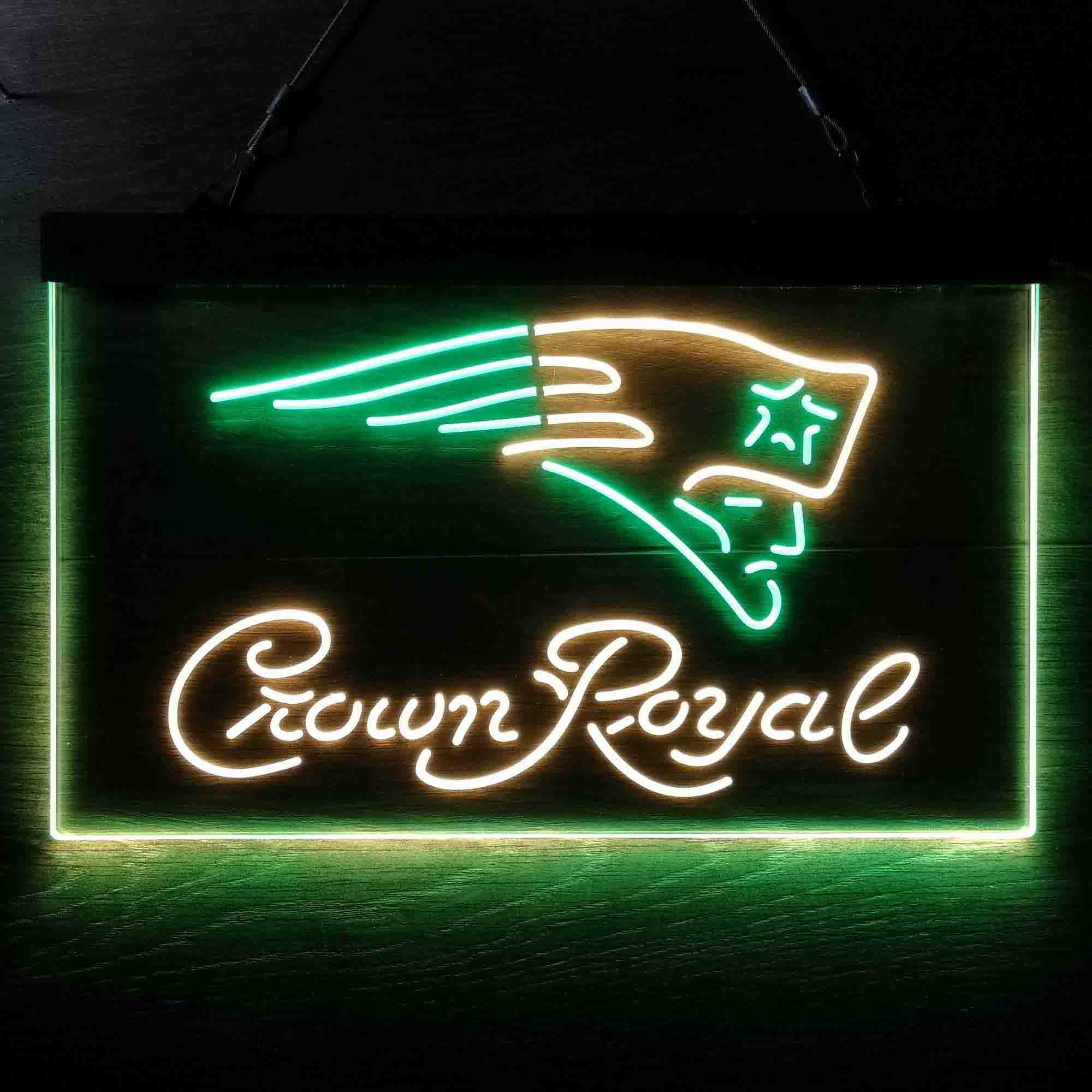 New England Patriots Crown Royal Neon-Like LED Sign - ProLedSign