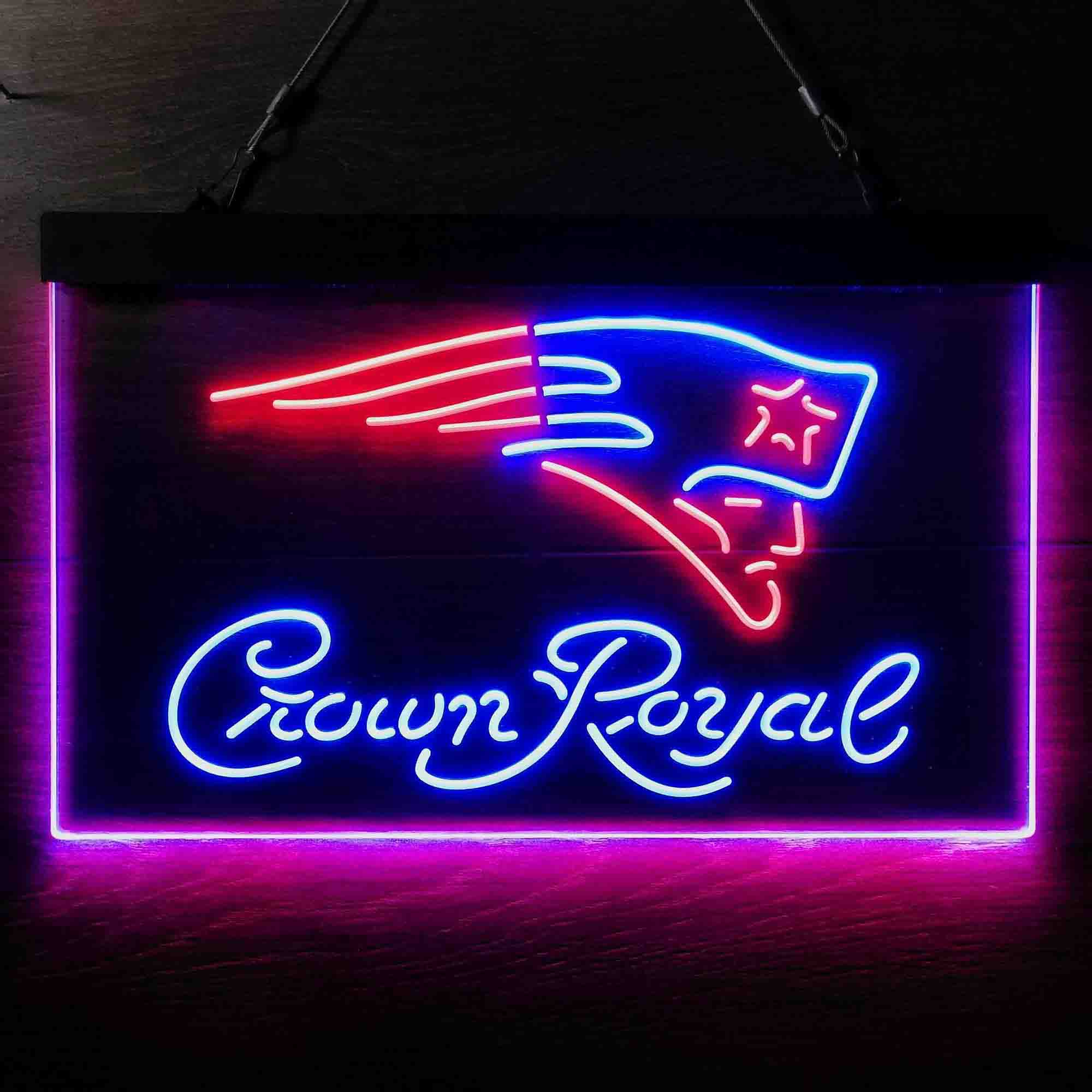 New England Patriots Crown Royal Neon-Like LED Sign - ProLedSign