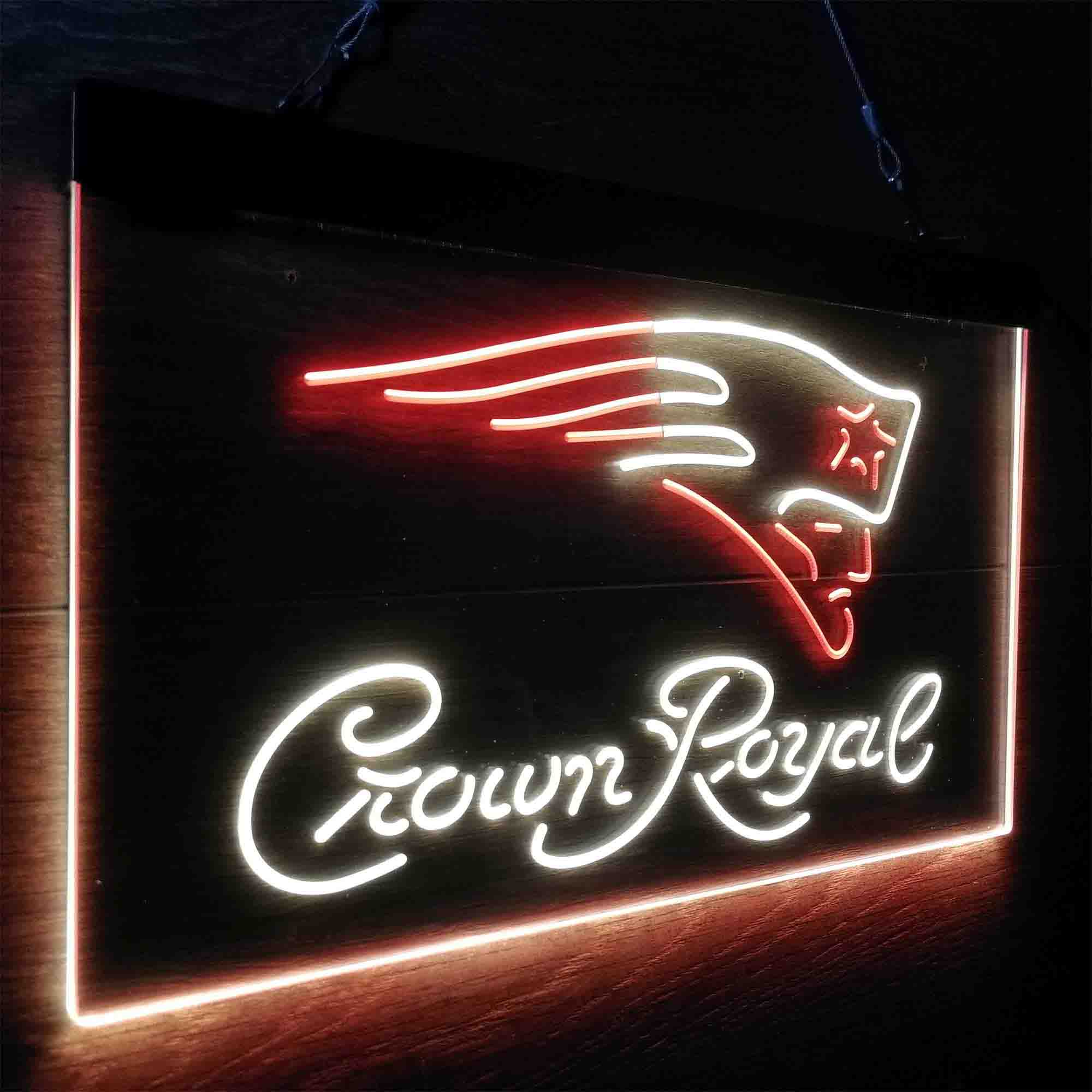 New England Patriots Crown Royal Neon-Like LED Sign - ProLedSign