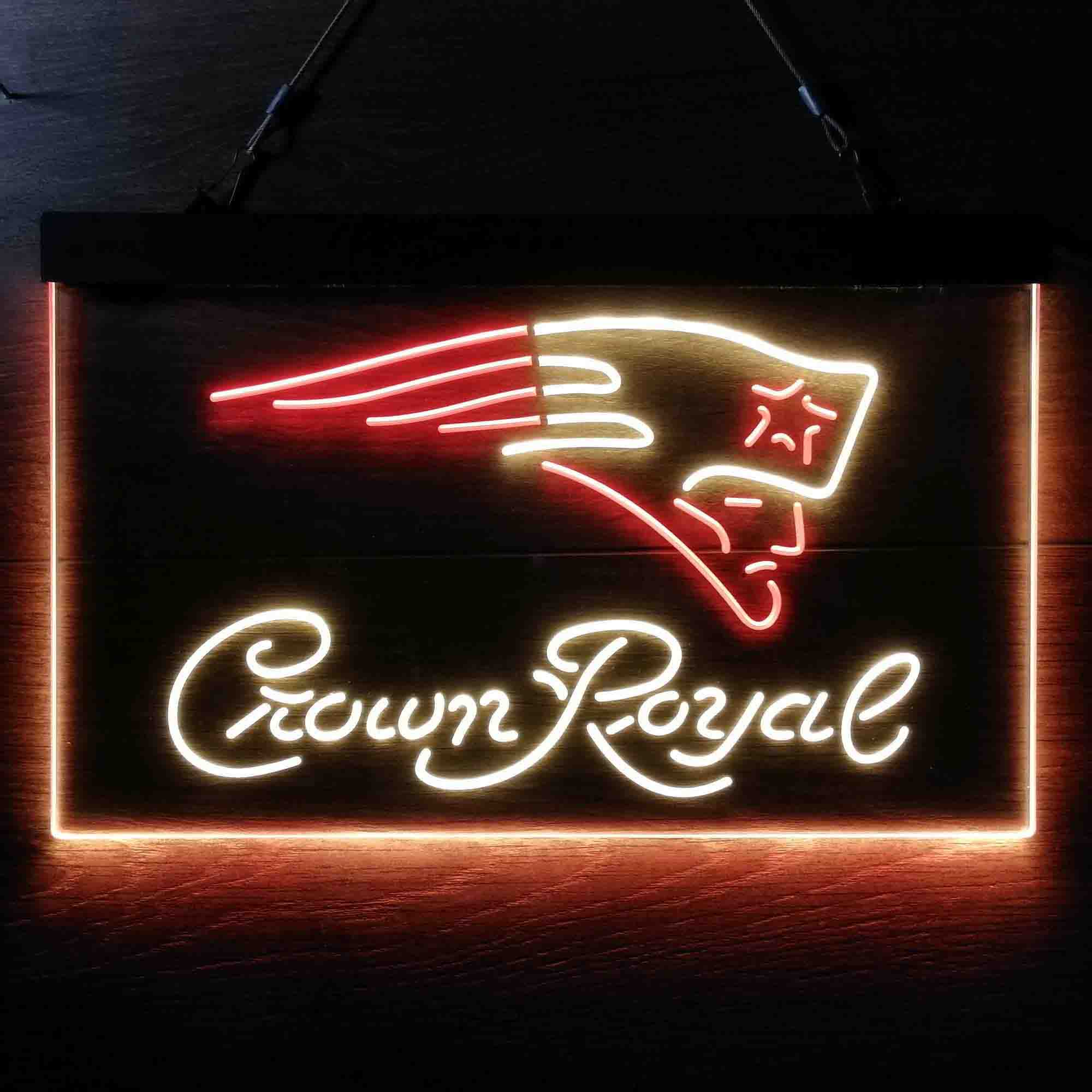 New England Patriots Crown Royal Neon-Like LED Sign - ProLedSign