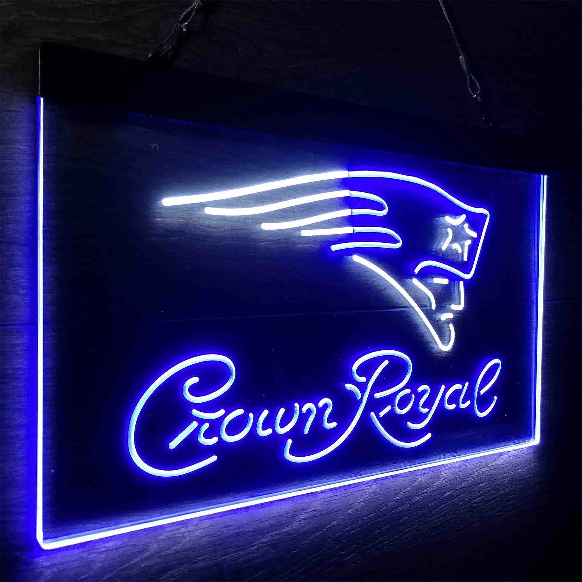 New England Patriots Crown Royal Neon-Like LED Sign - ProLedSign