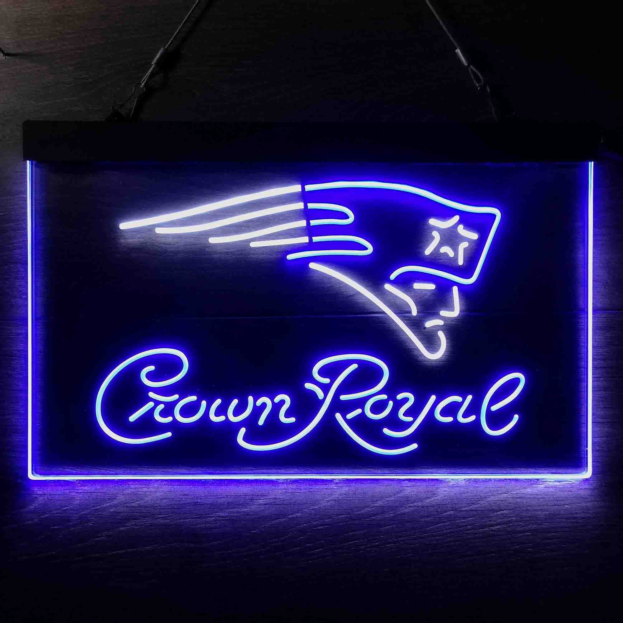 New England Patriots Crown Royal Neon-Like LED Sign - ProLedSign