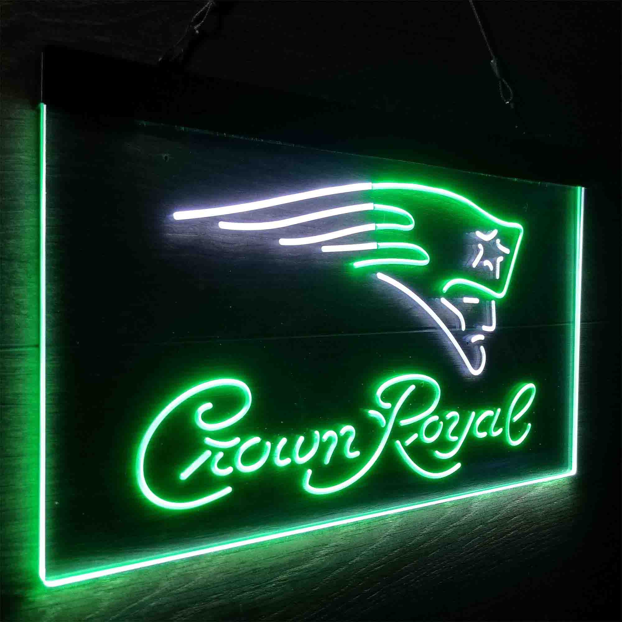 New England Patriots Crown Royal Neon-Like LED Sign - ProLedSign