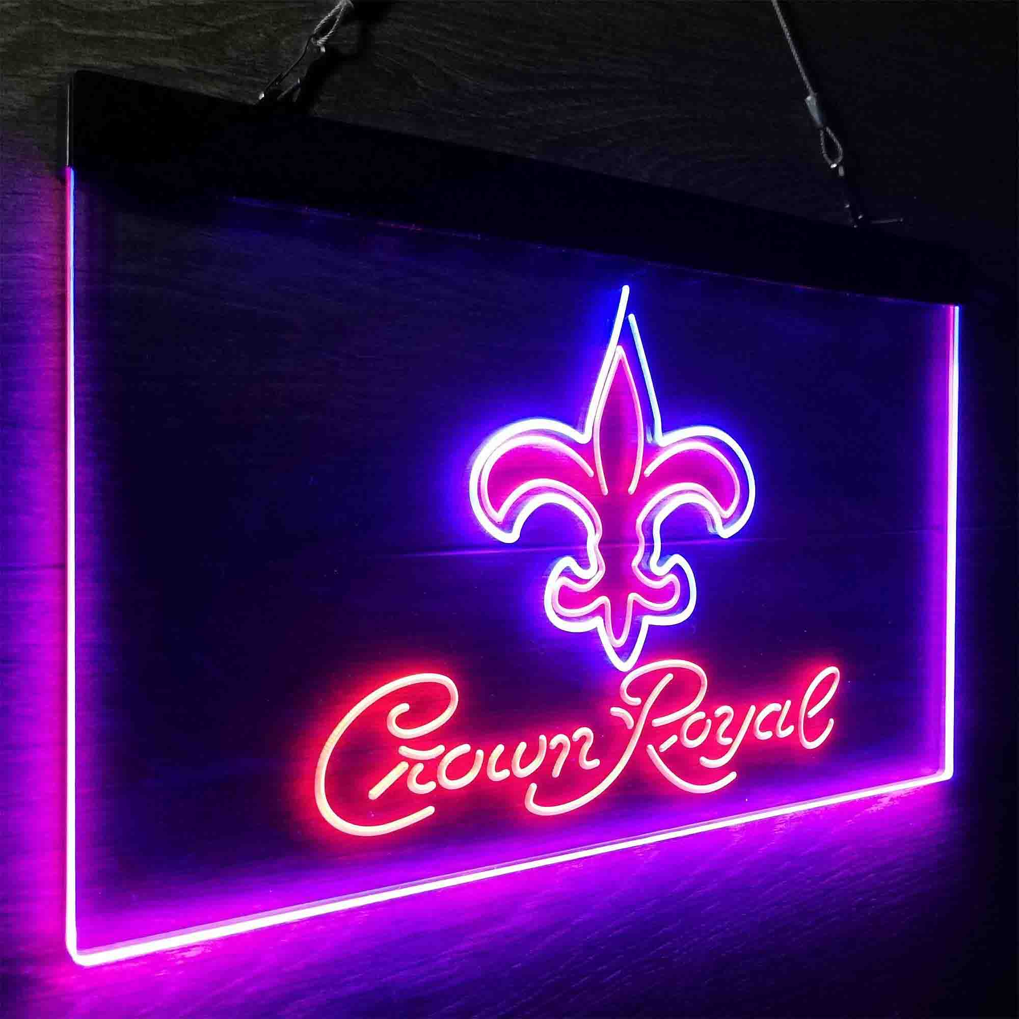 New Orleans Saints Crown Royal Neon-Like LED Sign - ProLedSign