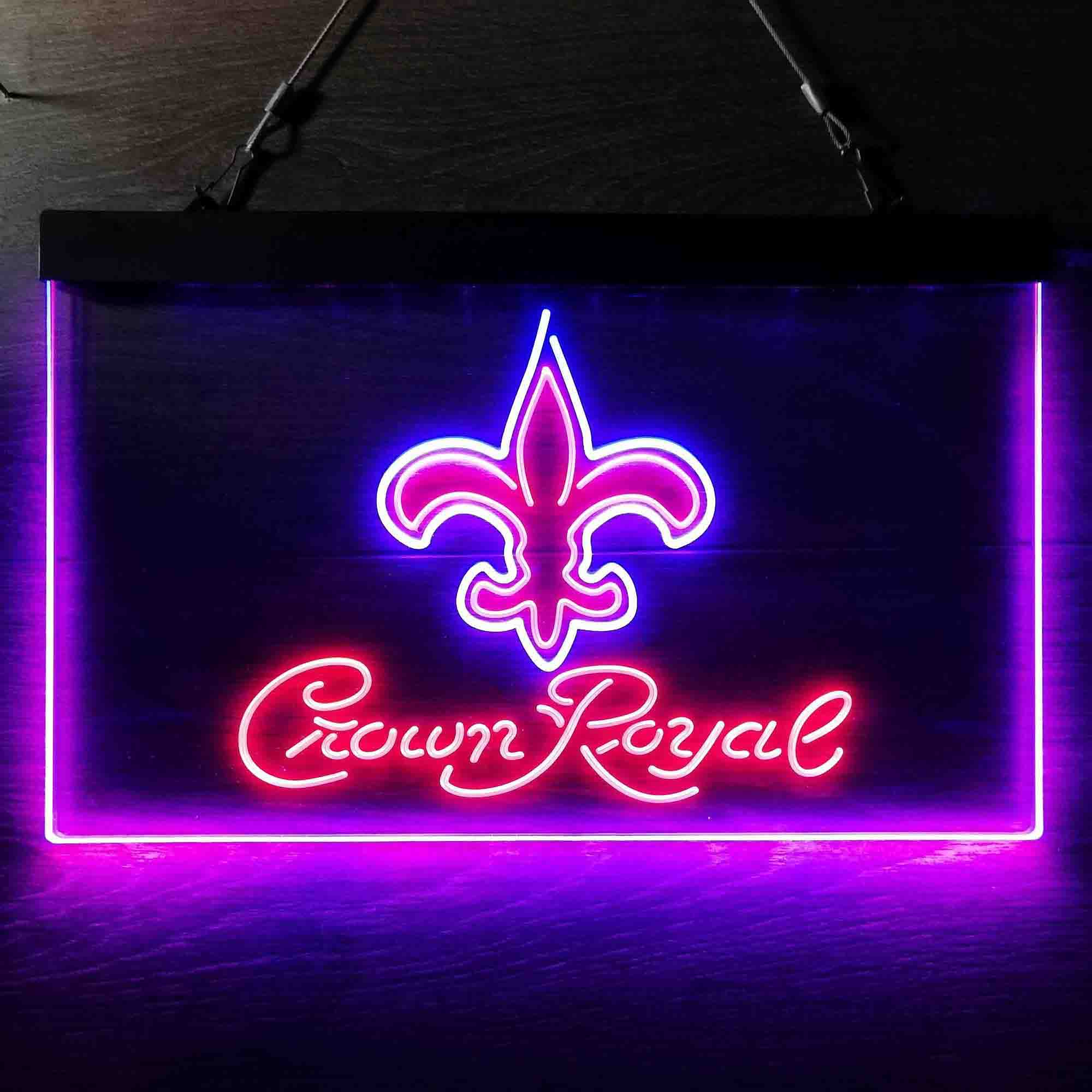 New Orleans Saints Crown Royal Neon-Like LED Sign - ProLedSign