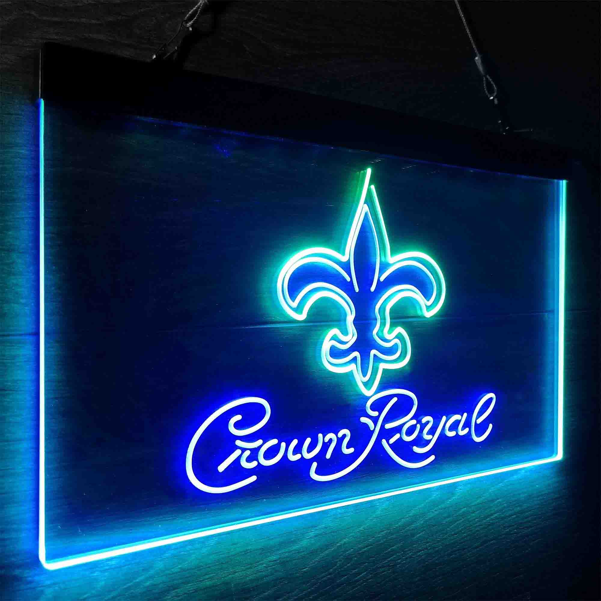 New Orleans Saints Crown Royal Neon-Like LED Sign - ProLedSign