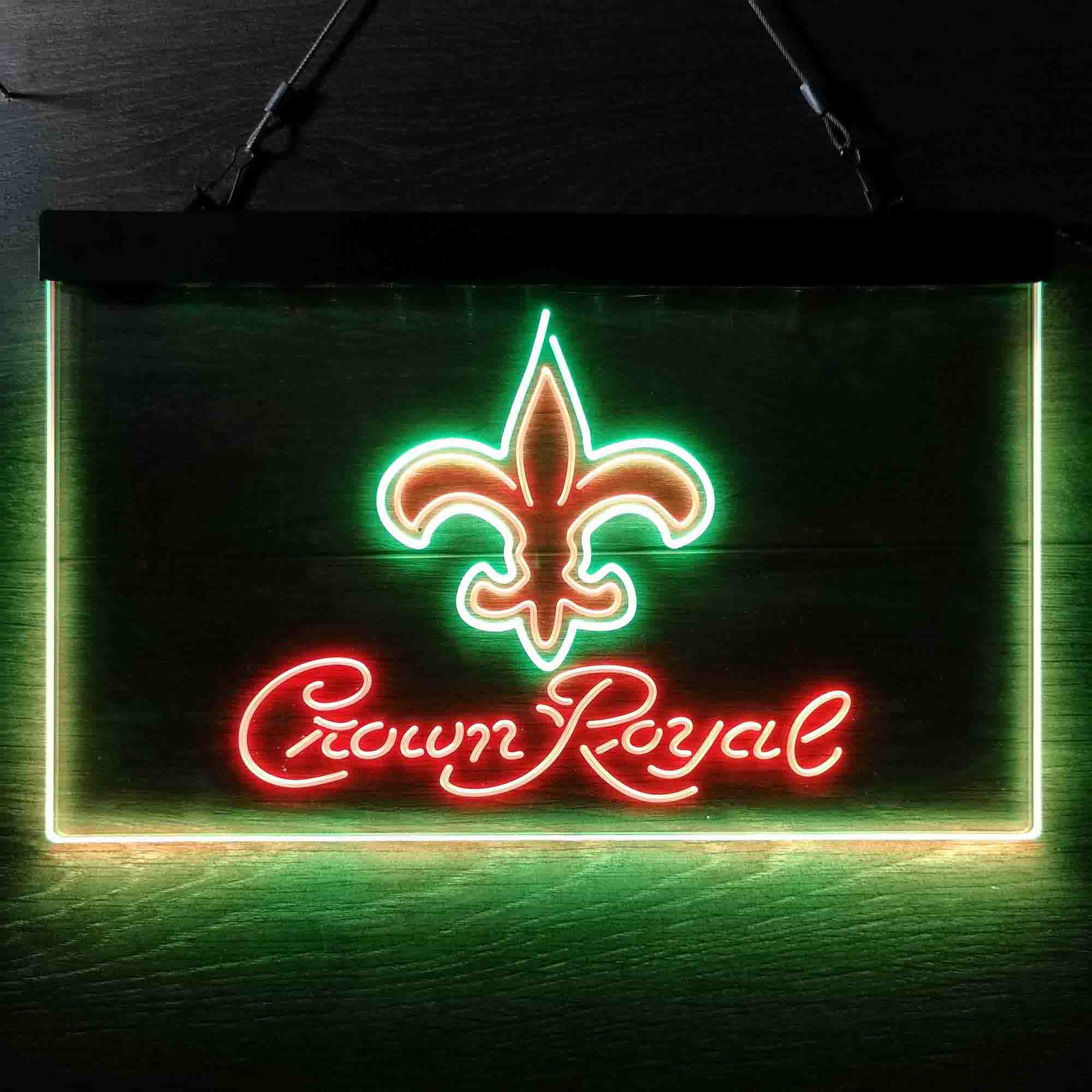 New Orleans Saints Crown Royal Neon-Like LED Sign - ProLedSign