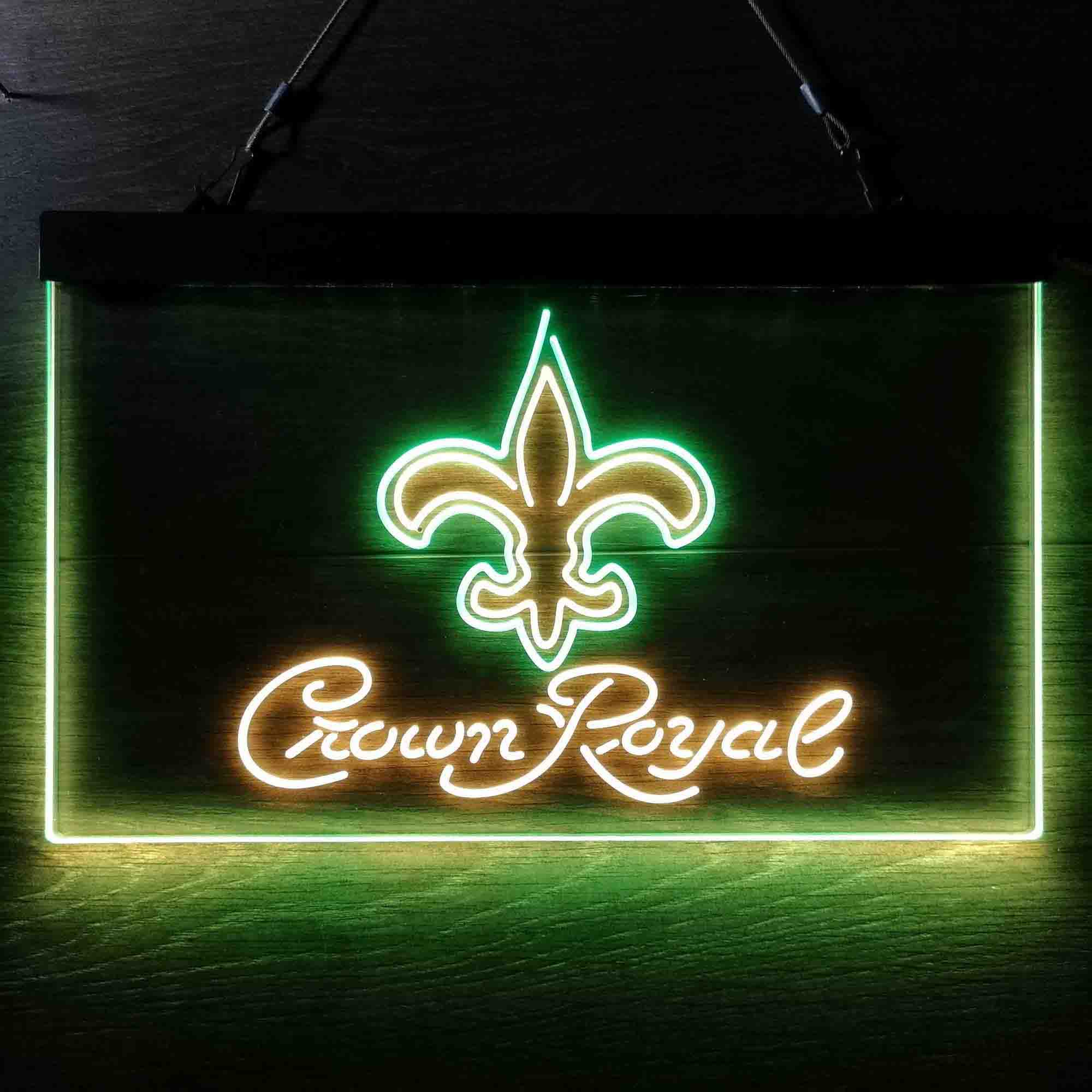 New Orleans Saints Crown Royal Neon-Like LED Sign - ProLedSign