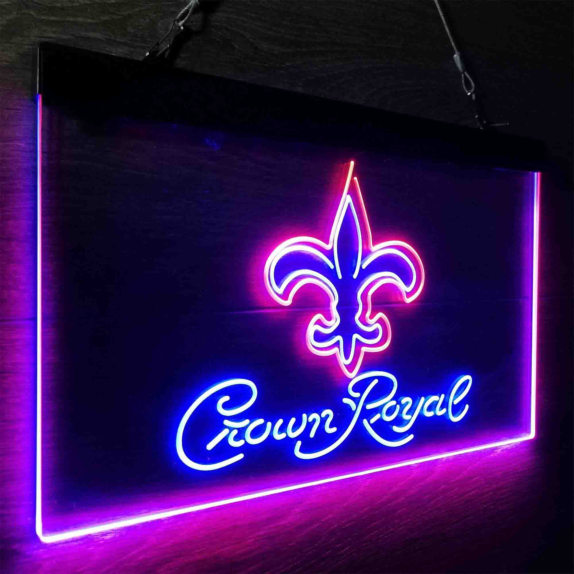 New Orleans Saints Crown Royal Neon-Like LED Sign - ProLedSign