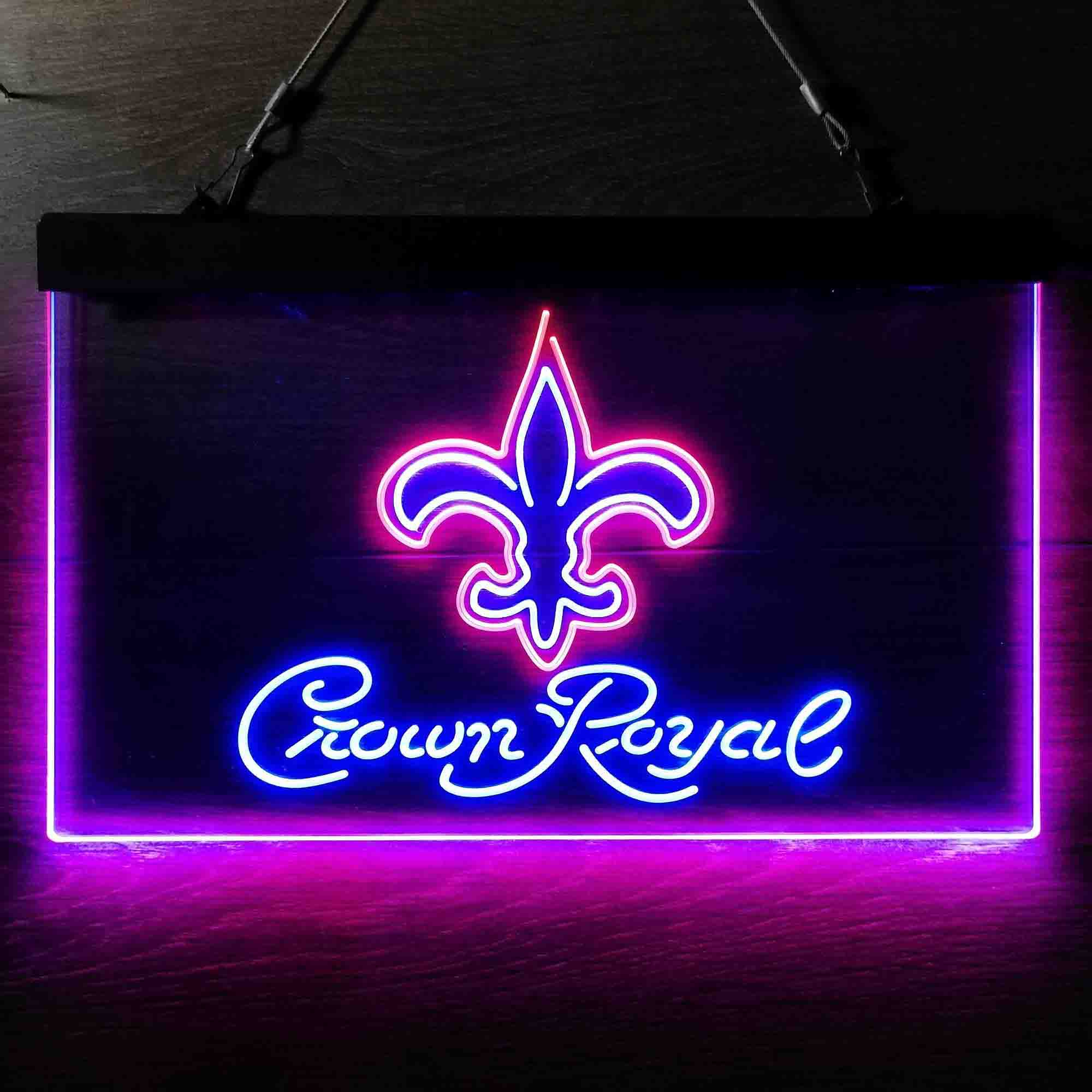 New Orleans Saints Crown Royal Neon-Like LED Sign - ProLedSign